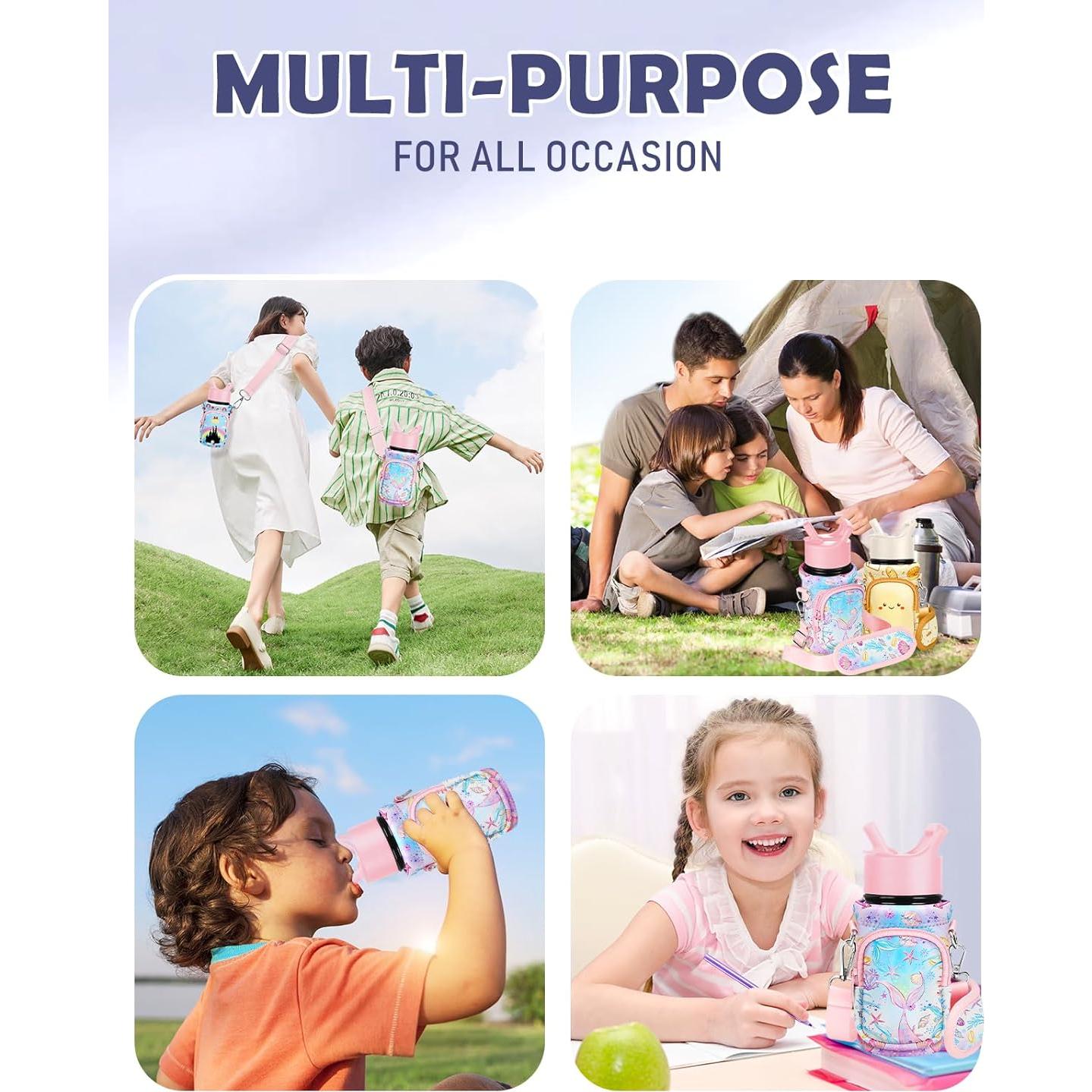 Portabotellas de Agua Miss Adola Cola de Pez Rosa Neopreno