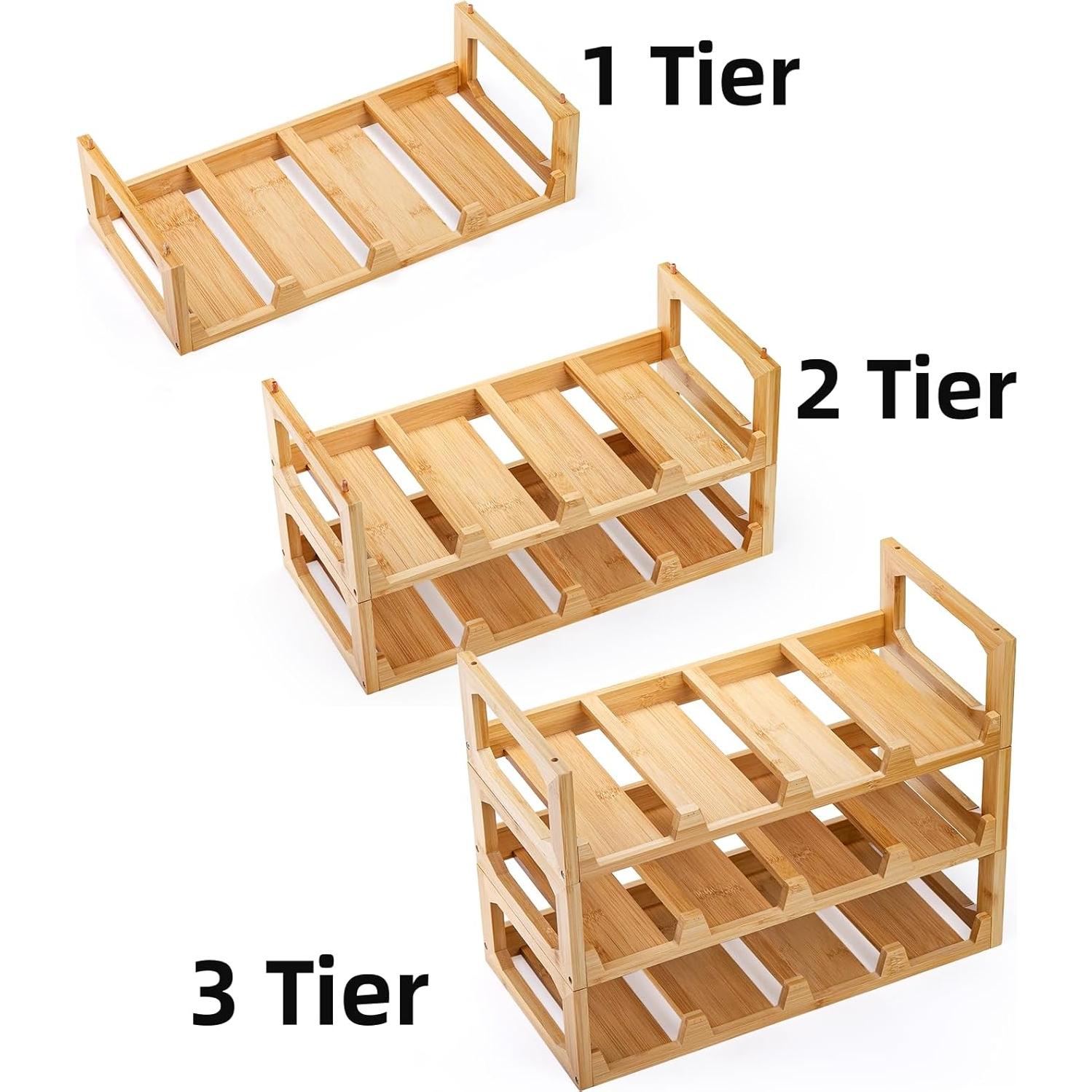 Organizador de Botellas de Agua Pumtus de 3 Niveles, Capacidad 12