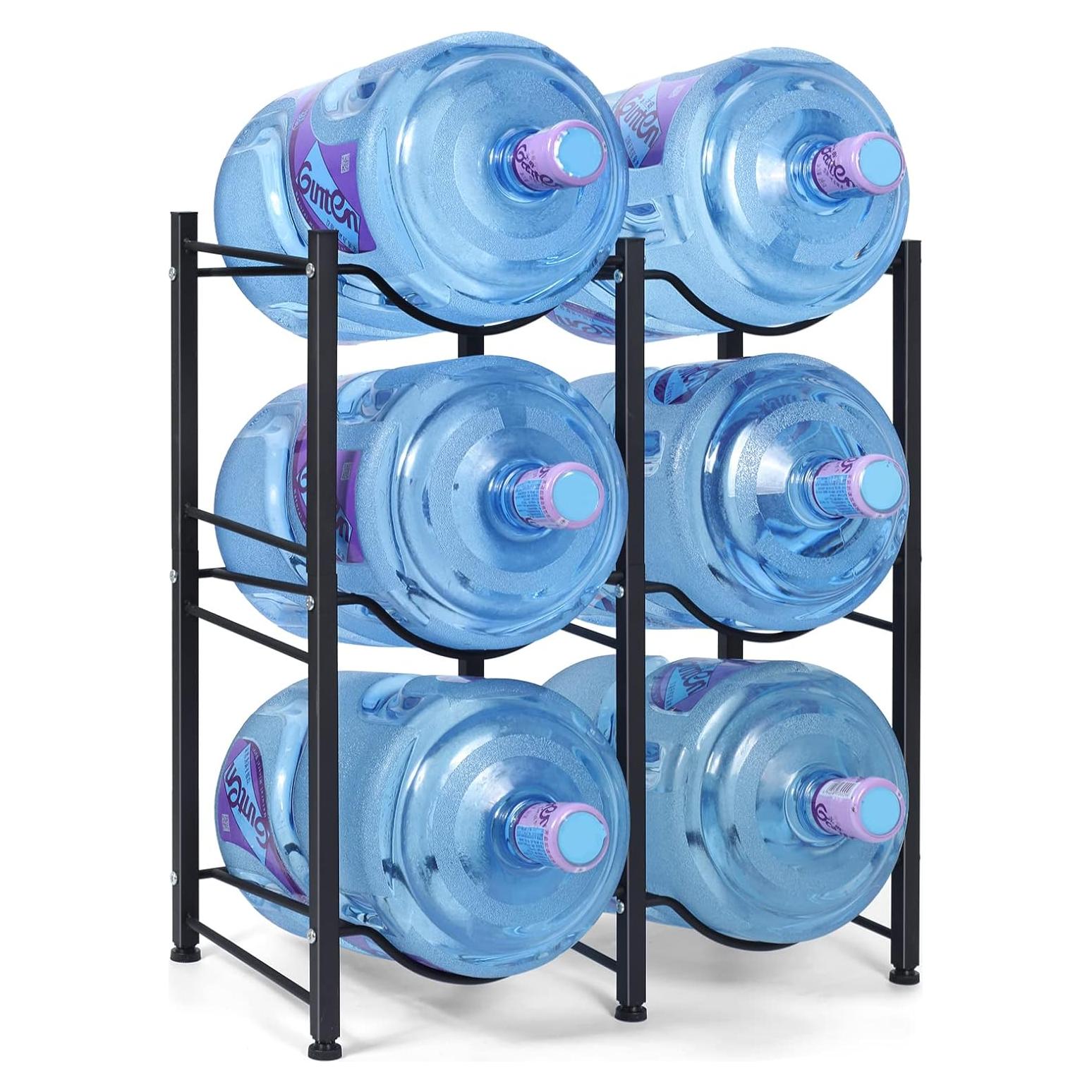 Soporte para Jarras de Agua Nandae 3 Niveles 6 Ranuras Negro