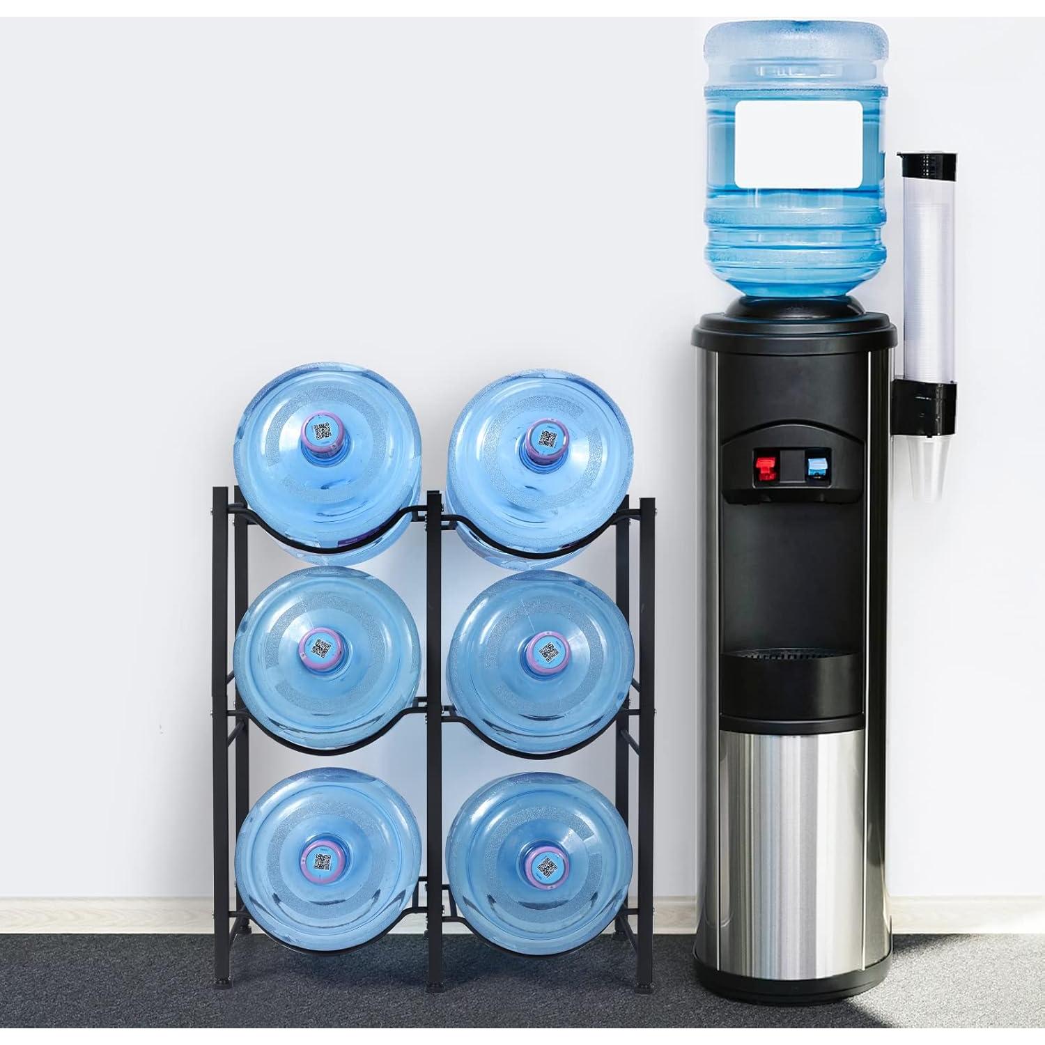 Soporte para Jarras de Agua Nandae 3 Niveles 6 Ranuras Negro