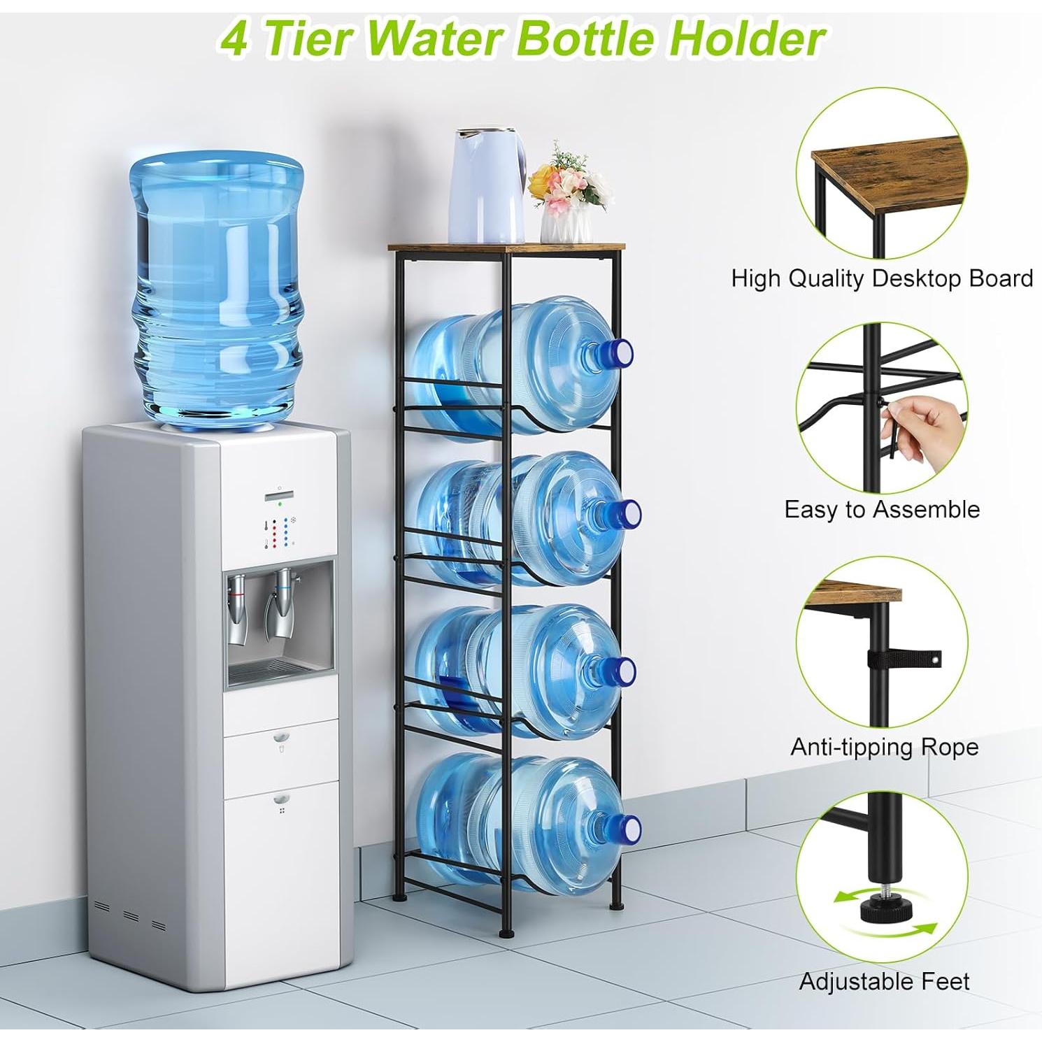 Soporte Organizador de Botellas de Agua ETELI 5 Galones 4 Niveles