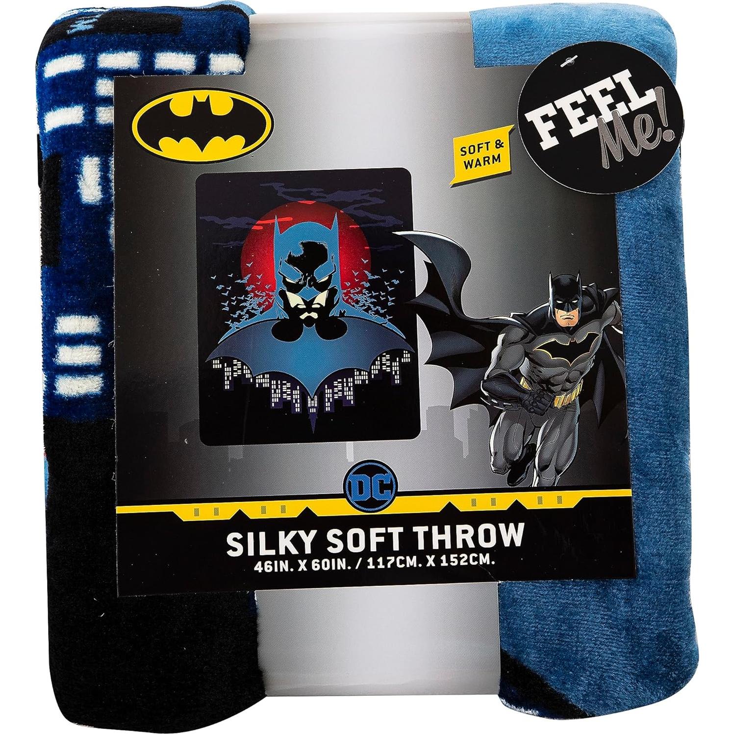 Manta de Toque de Seda Batman Northwest 116.8x152.4 cm Suave