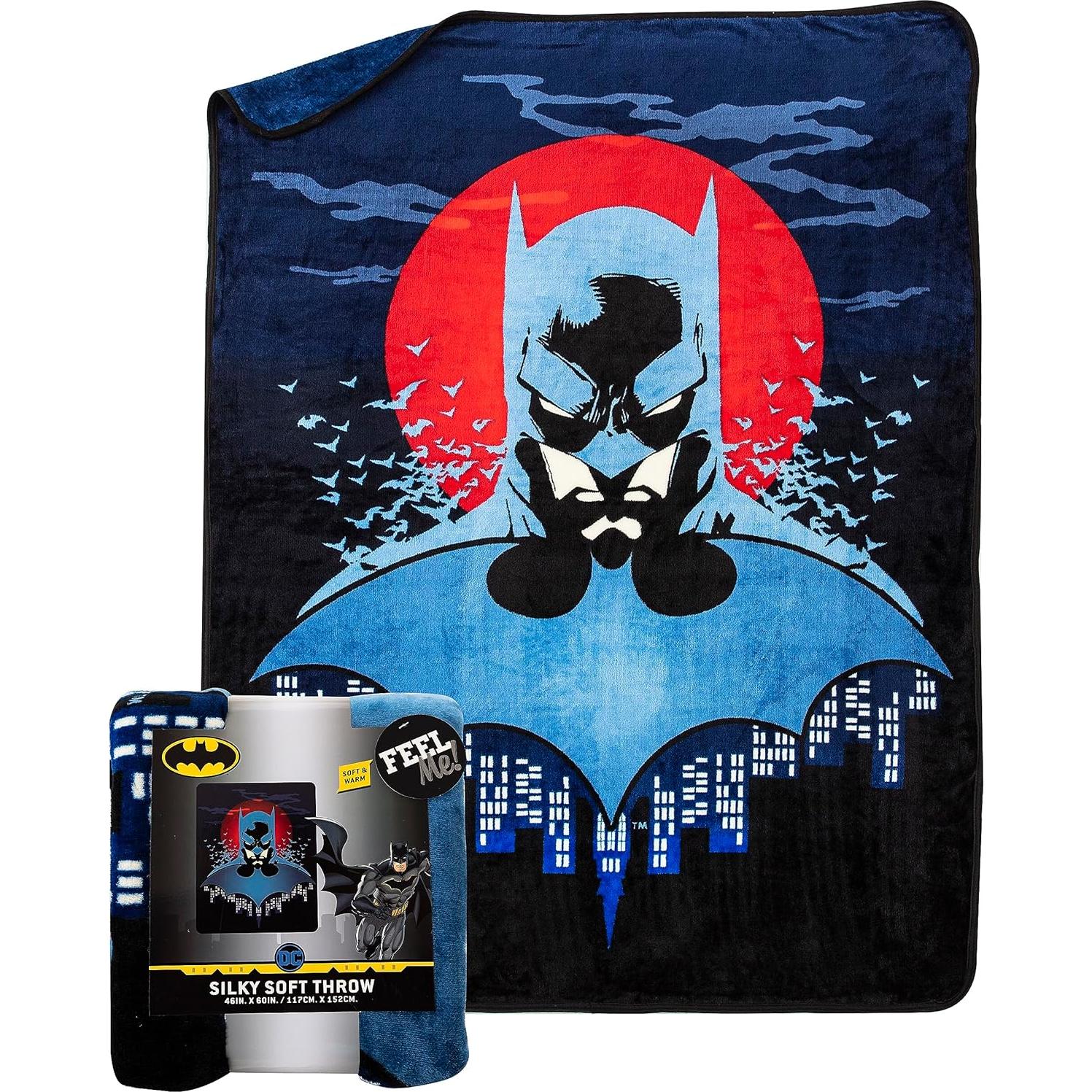 Manta de Toque de Seda Batman Northwest 116.8x152.4 cm Suave