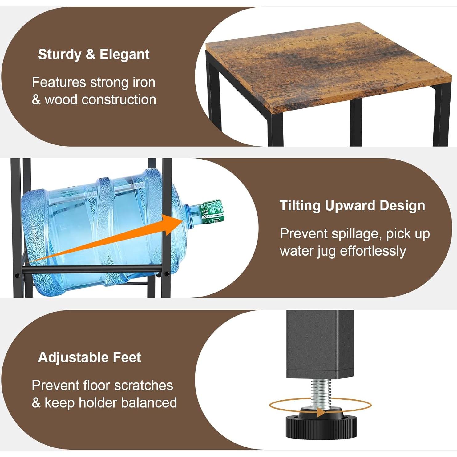 Soporte para Jarras de Agua Housolution 5 Galones 3 Niveles