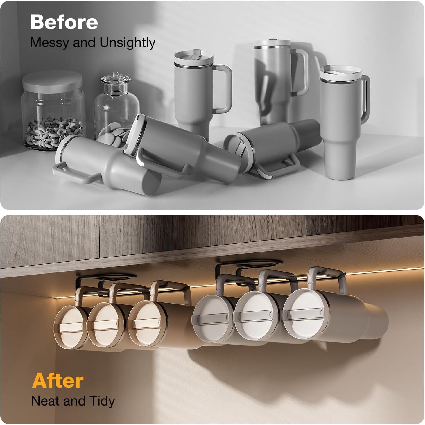 Organizador de Botellas MOJOHAND Negro 2 Paquete para Tazas