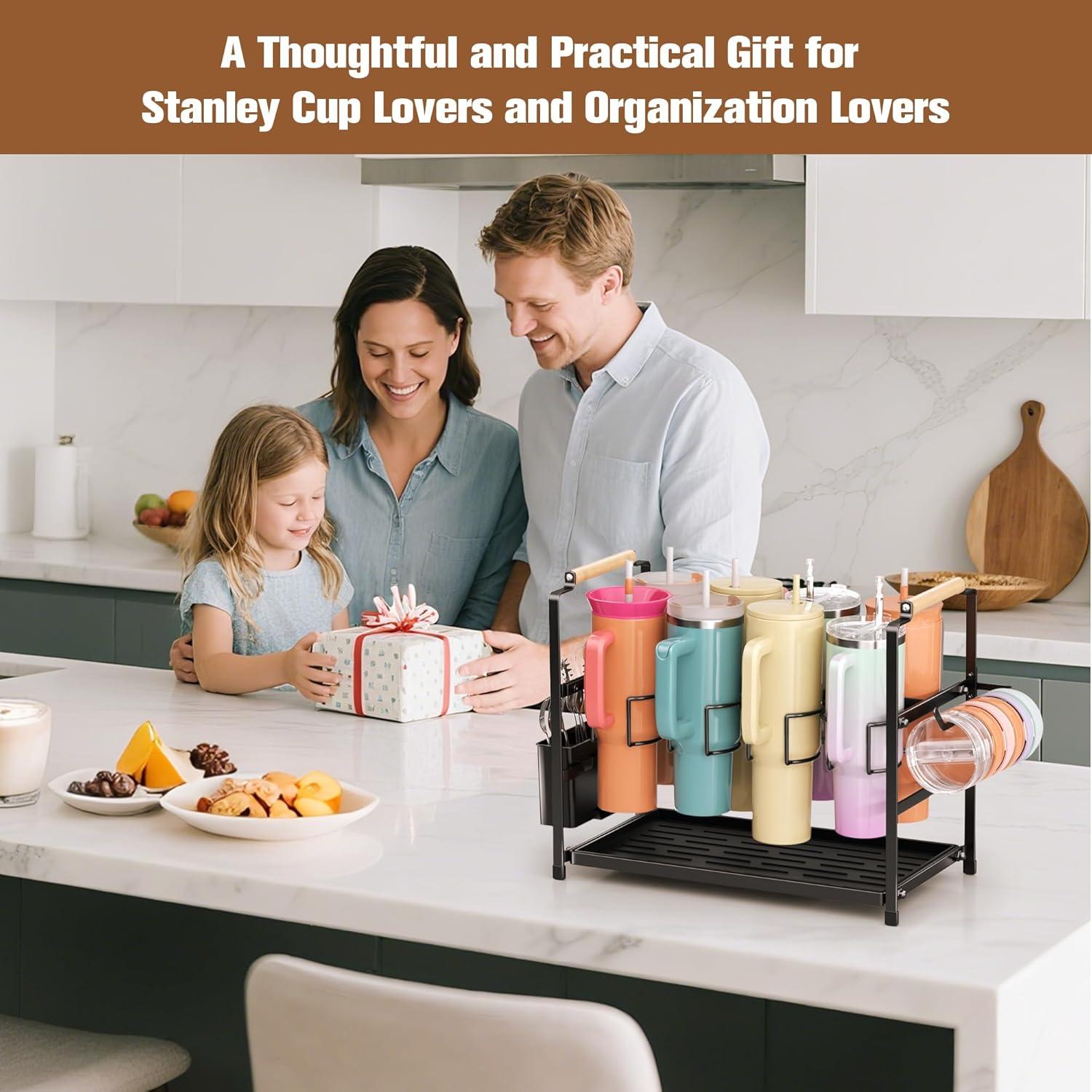 Organizador de Botellas de Agua Ftikvo 40 oz 8 Compartimentos