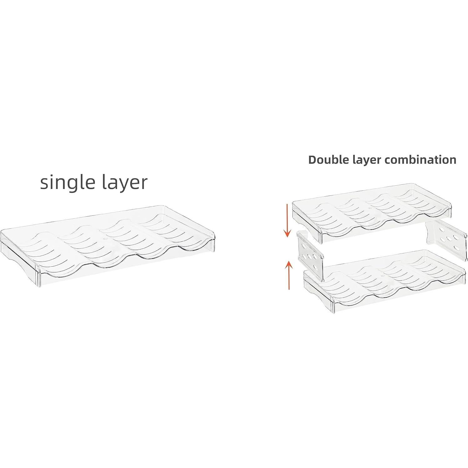 Estante Apilable IEEK para 8 Botellas de Vino y Agua 37.5x20cm