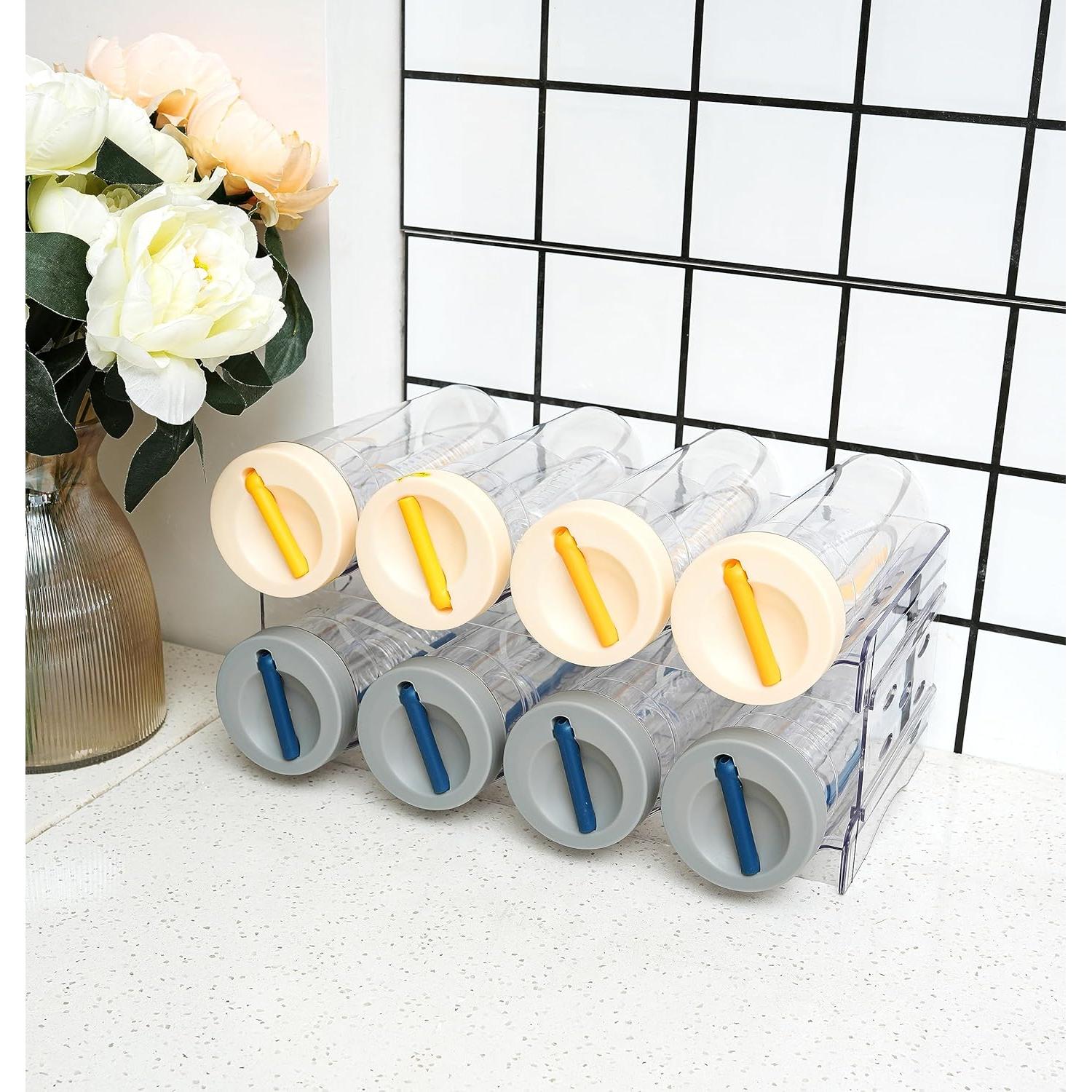 Estante Apilable IEEK para 8 Botellas de Vino y Agua 37.5x20cm