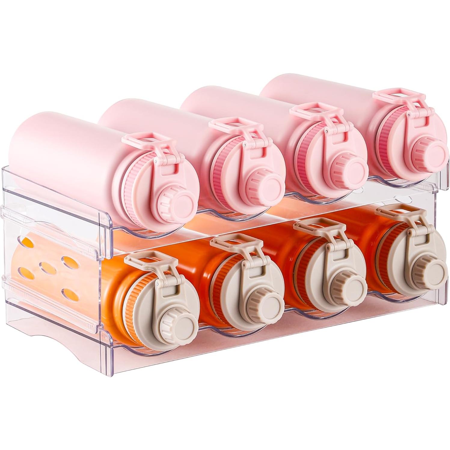 Estante Apilable IEEK para 8 Botellas de Vino y Agua 37.5x20cm