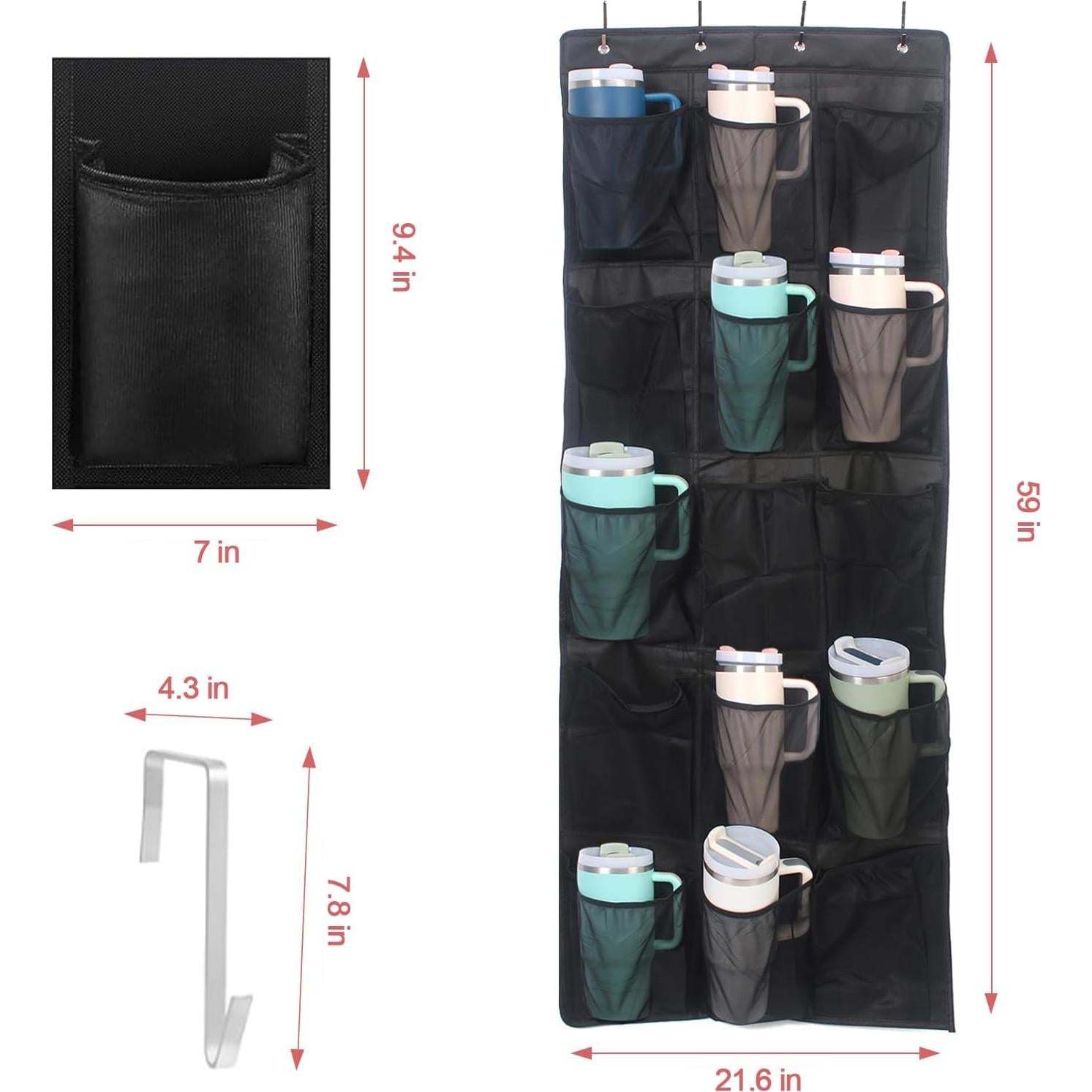 Organizador de Almacenamiento de Tazas UXIETIN - 15 Bolsillos