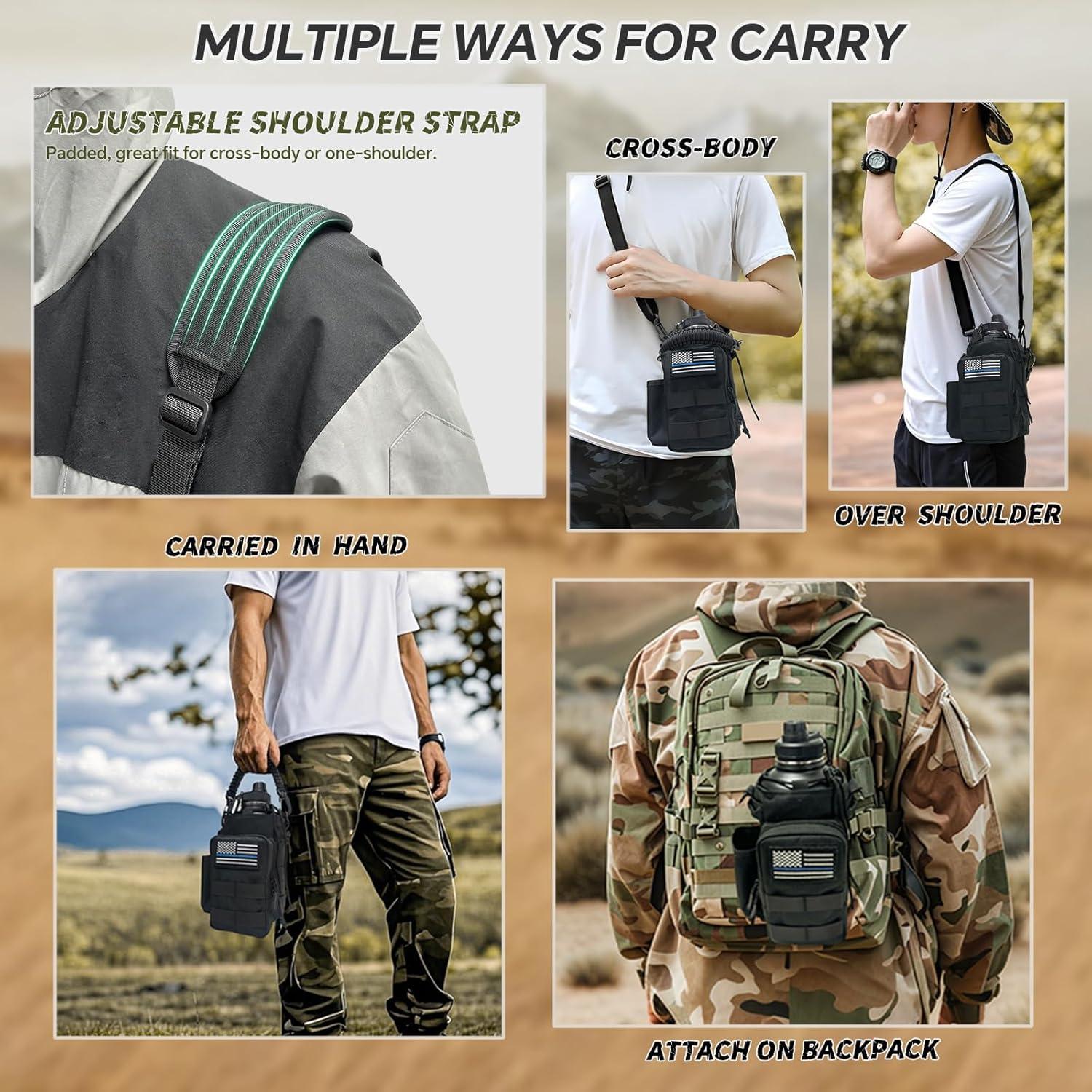 Soporte para Botella de Agua COOLYARD 64 oz Táctico Negro