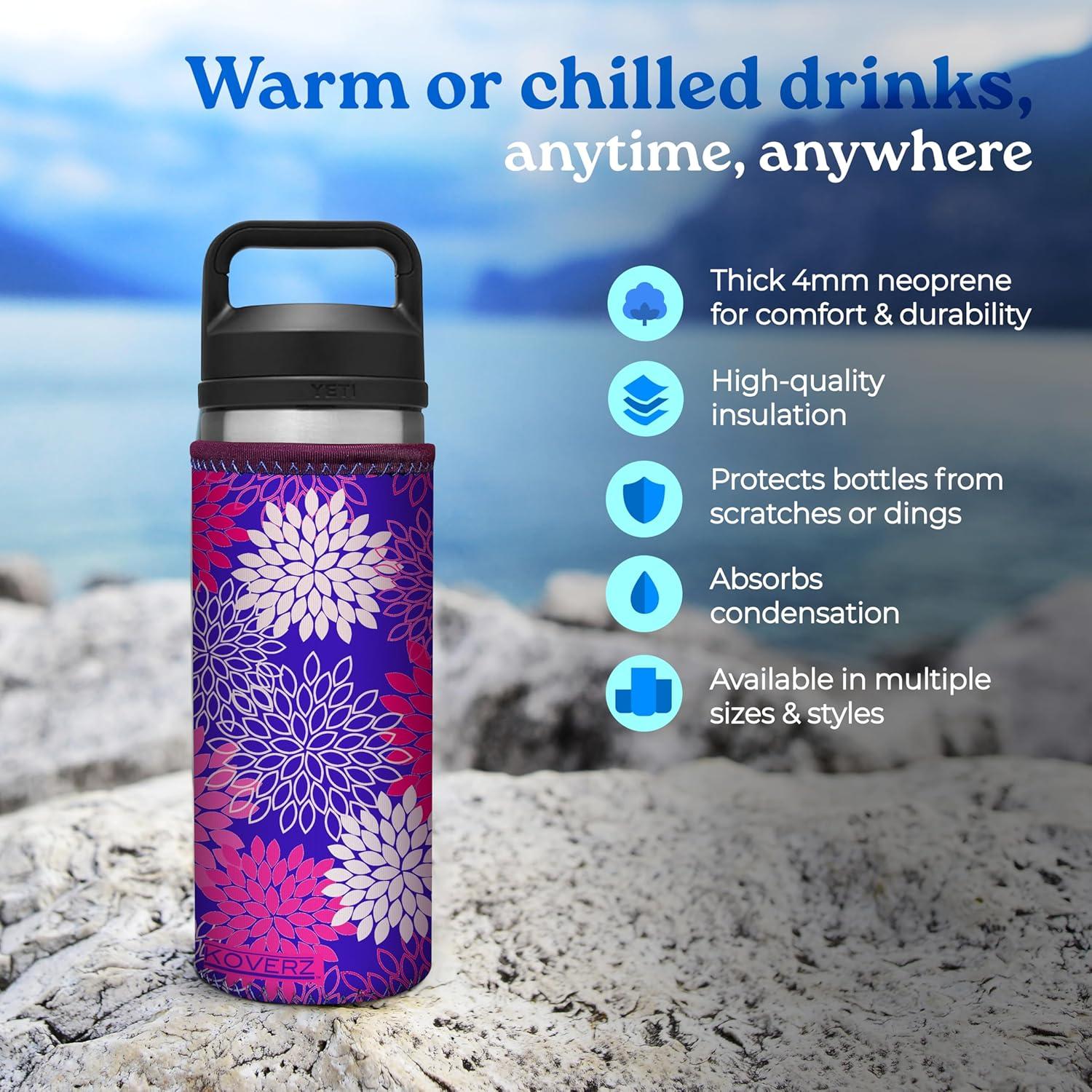 Portabotellas de Agua Koverz Grande 24-30oz Neopreno Tres Chic