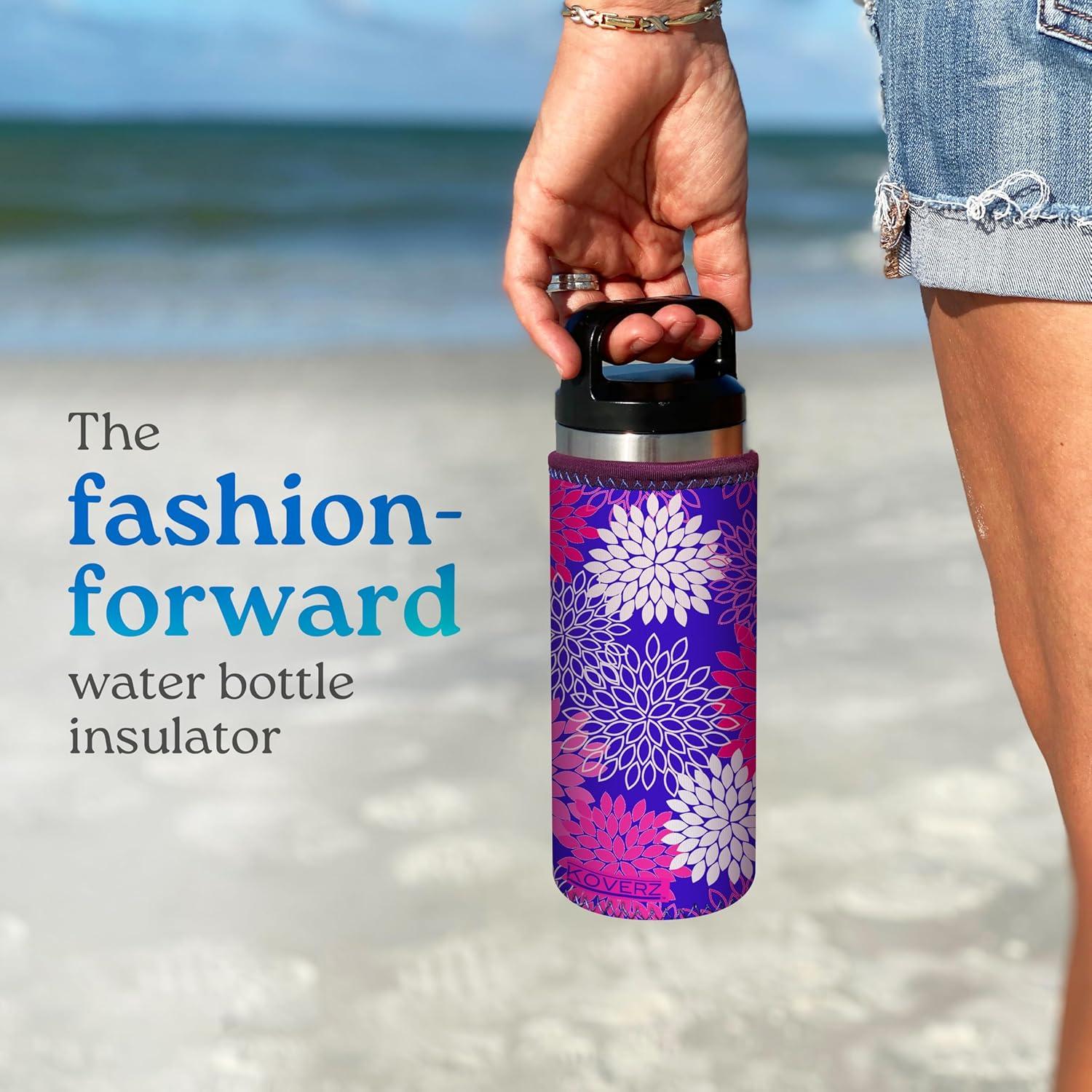 Portabotellas de Agua Koverz Grande 24-30oz Neopreno Tres Chic