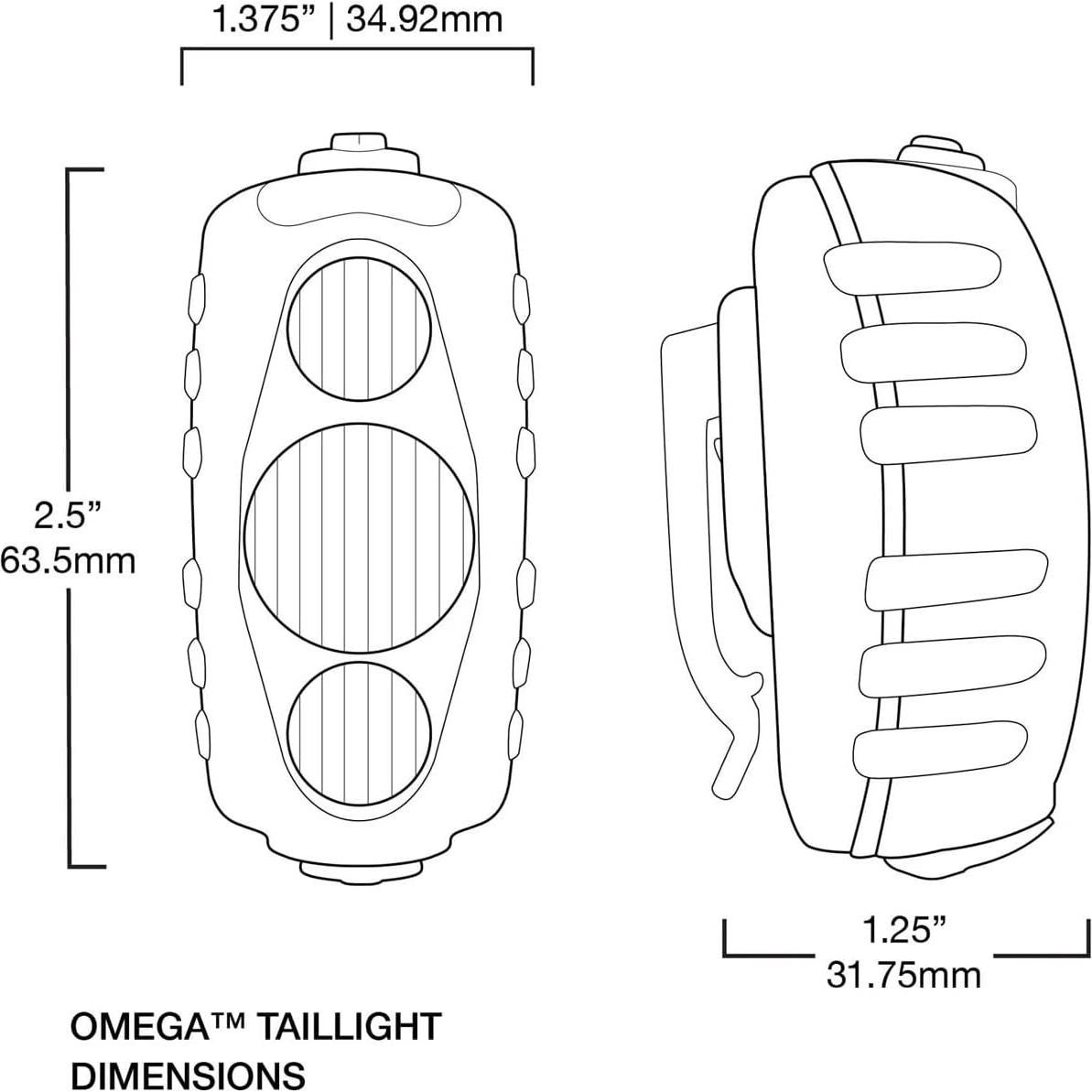 Luz Trasera Recargable NiteRider Omega 330 LED 330 Lúmenes