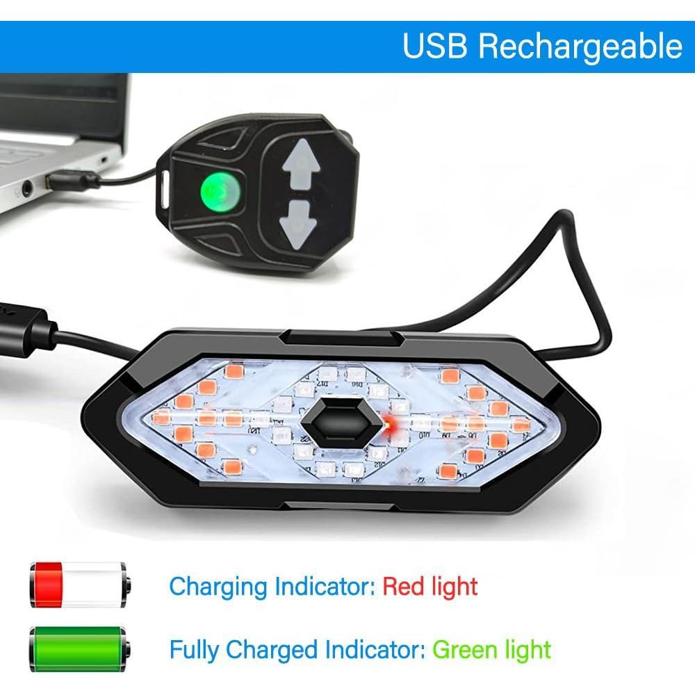 Luz Trasera de Bicicleta HITASTAR Tipo 5 LED Recargable IPX4
