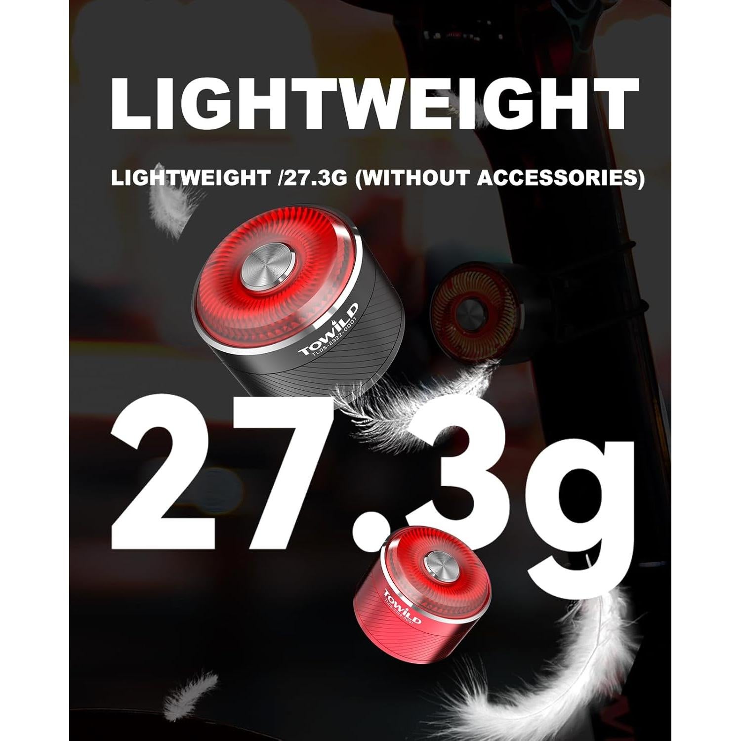 Luz Trasera de Bicicleta TOWILD TL05 LED Impermeable 5 Modos