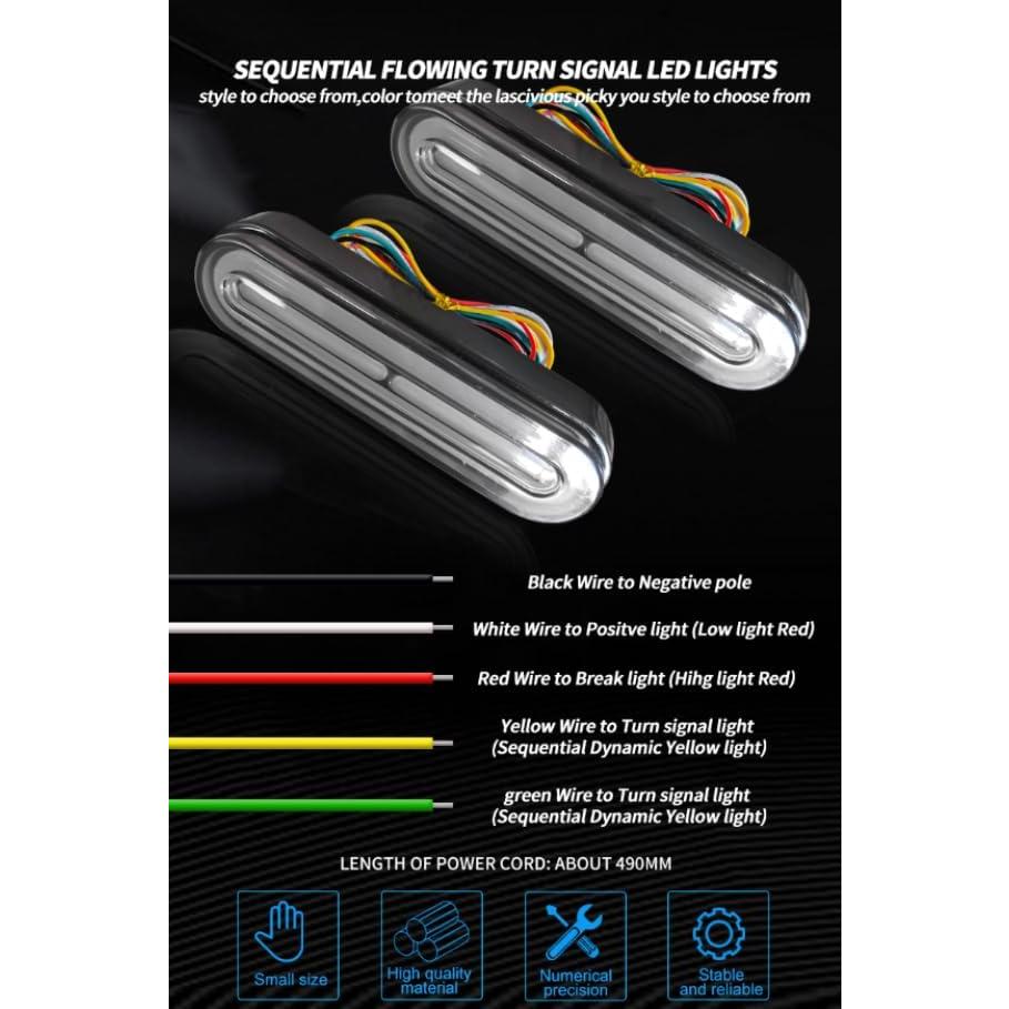 Luz LED Doble Color BlyilyB para Motocicleta 12-80V
