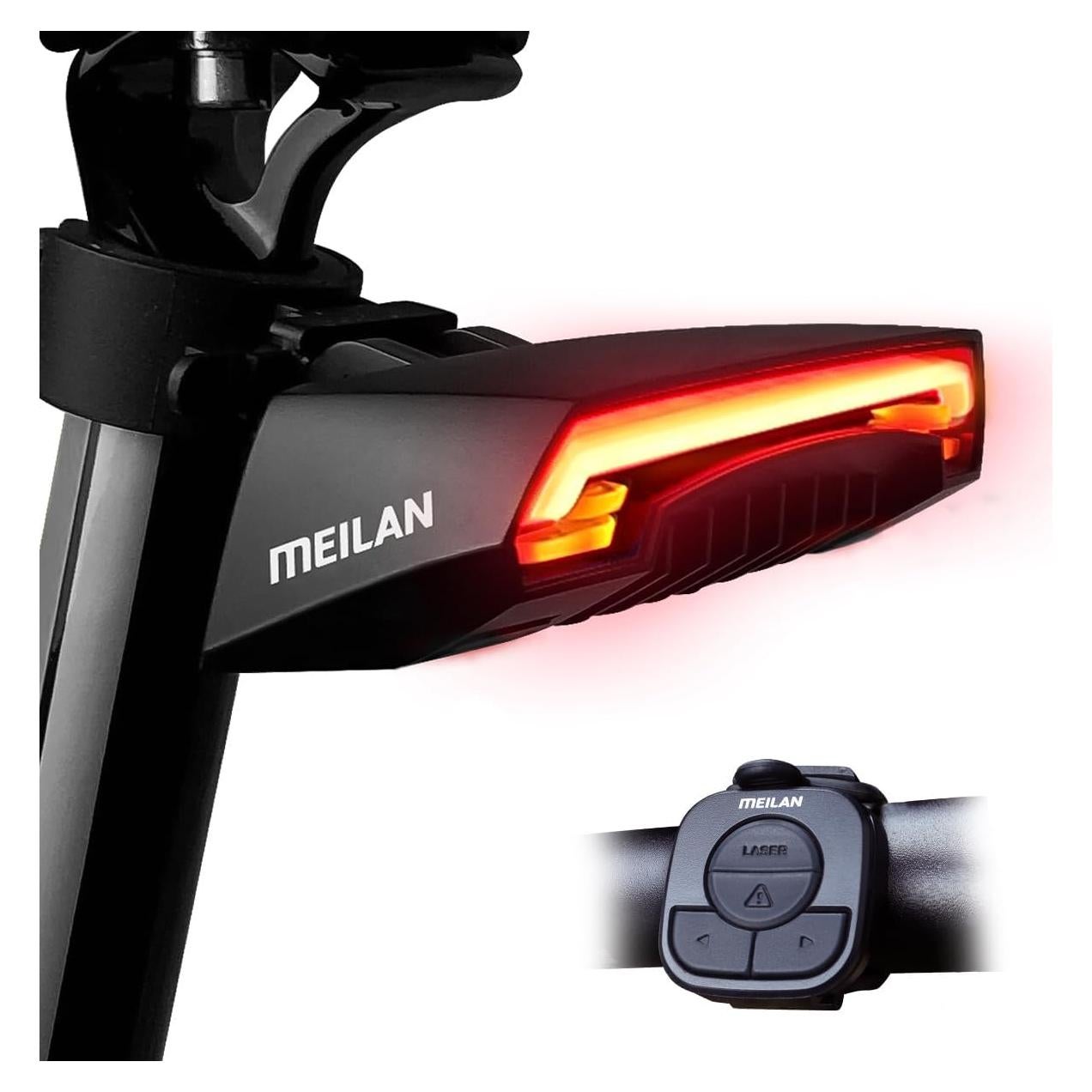 Luz Trasera Inteligente MEILAN X5 para Bicicleta Recargable USB