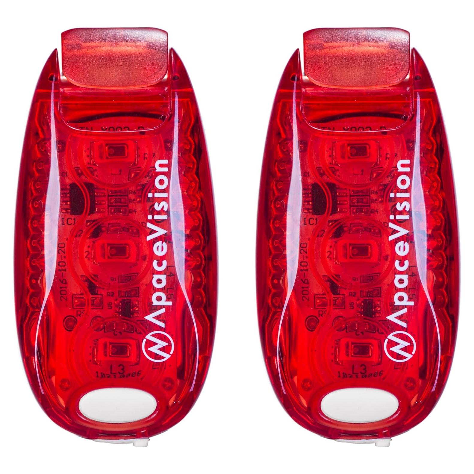 Luces de Seguridad LED Apace EverLightFX Rojo Recargables USB - Paquete de 2