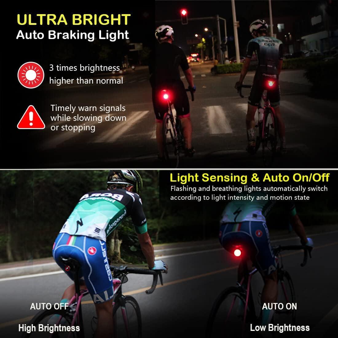 Luz Trasera LED PADONOW Recargable USB para Bicicleta