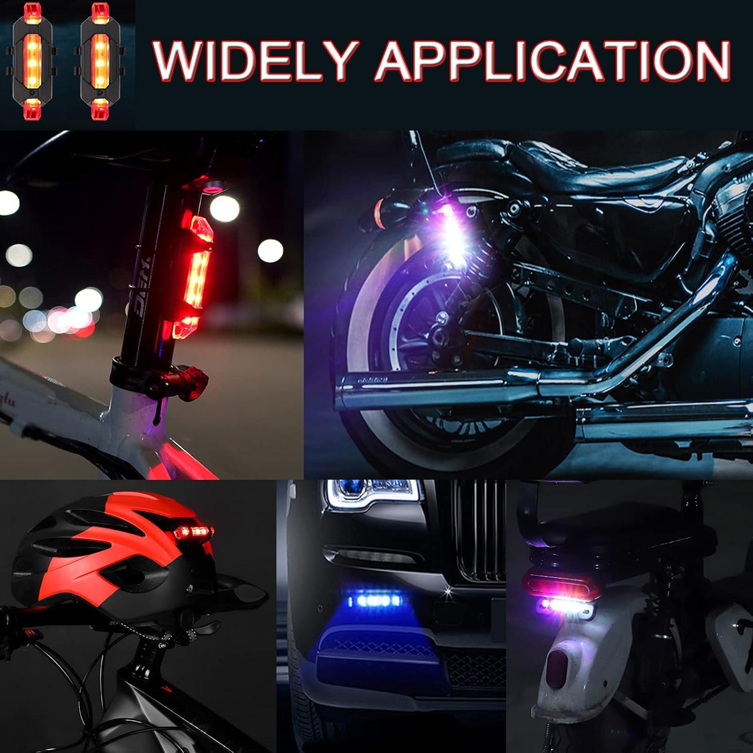 Paquete de 2 luces traseras LED recargables YUERWOVER 918