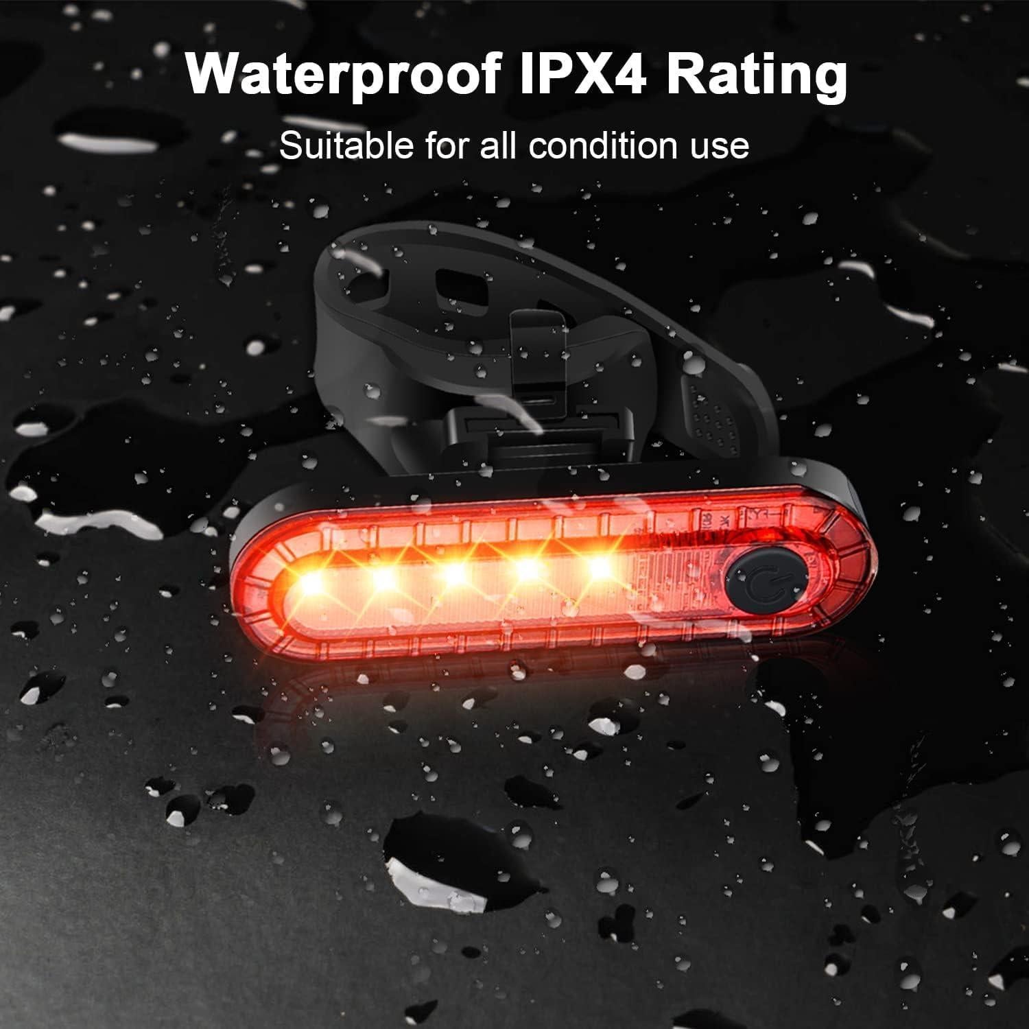 Luz Trasera Inteligente EBUYFIRE para Bicicleta Rojo 5LED