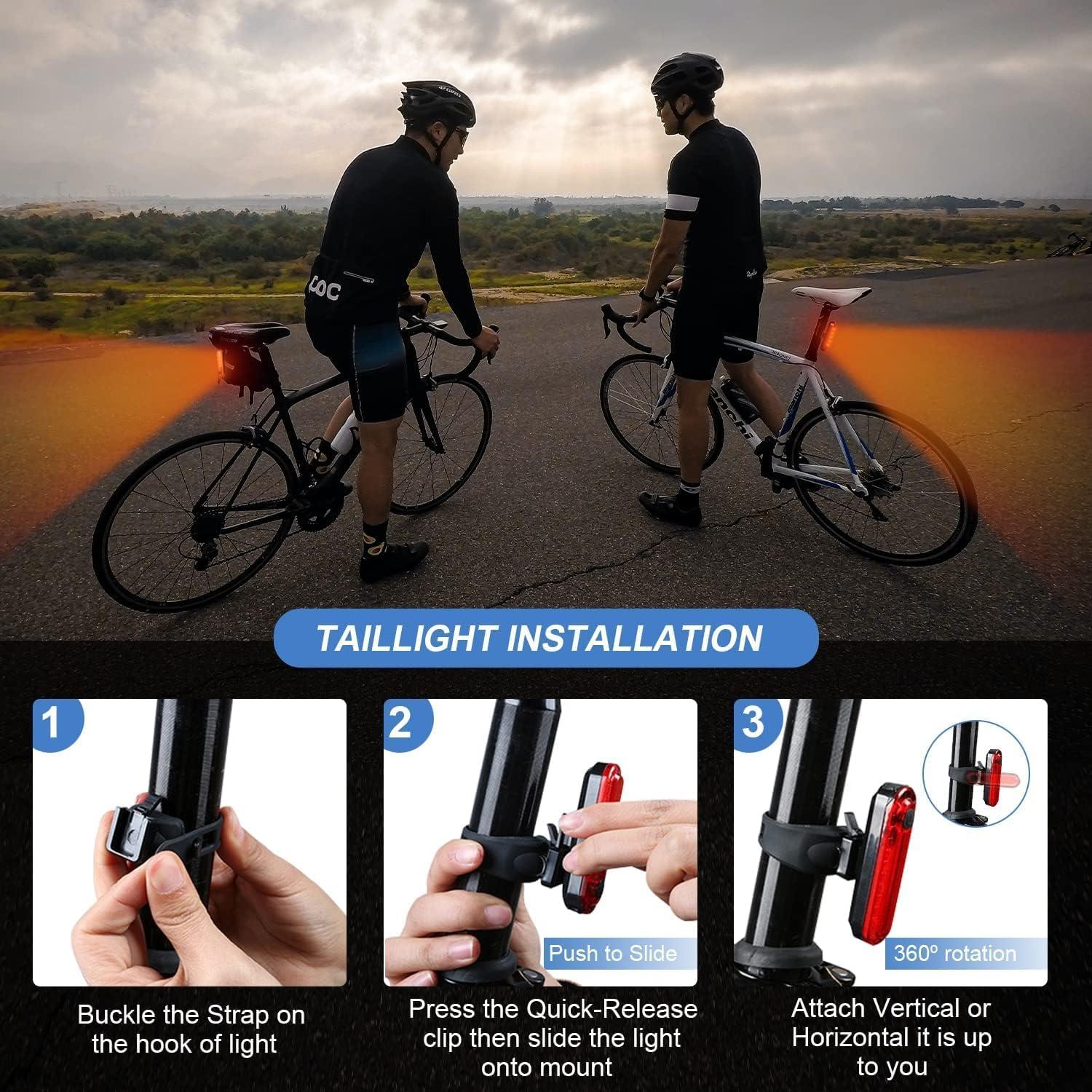 Luz Trasera Inteligente EBUYFIRE para Bicicleta Rojo 5LED