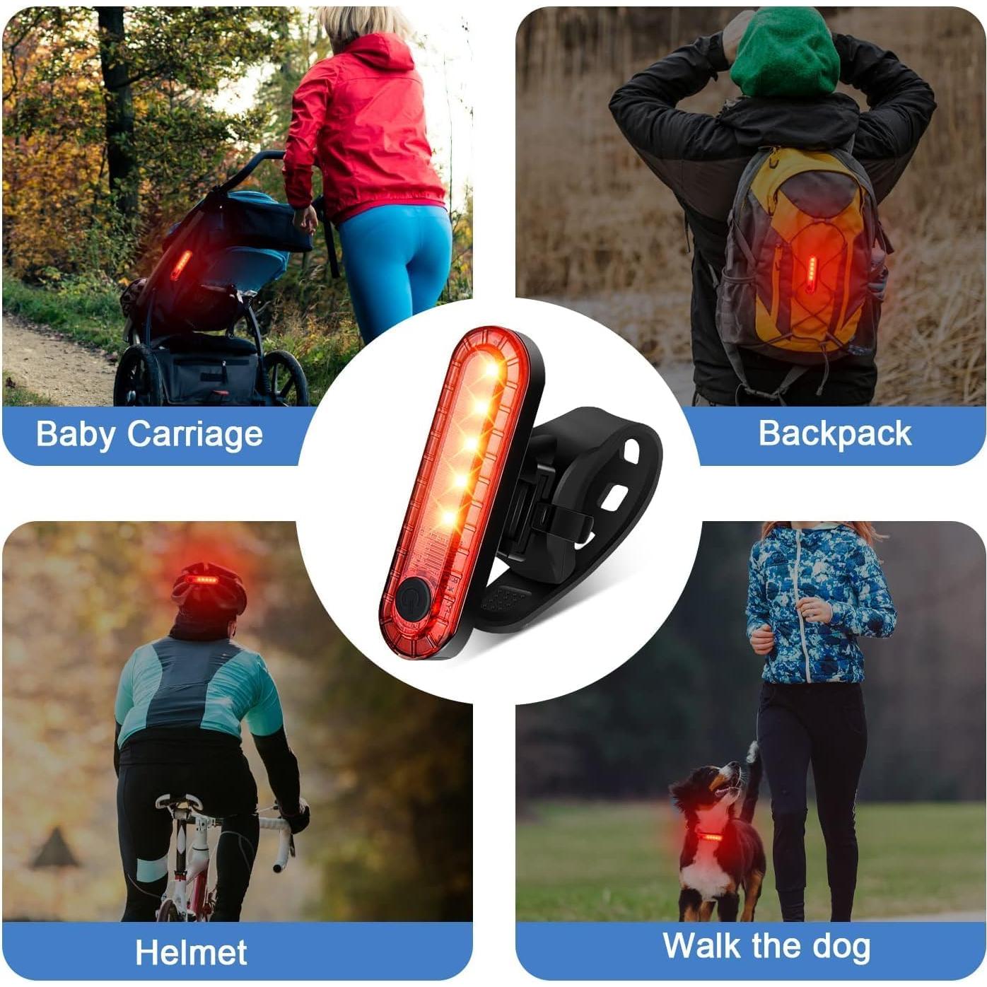 Luz Trasera Inteligente EBUYFIRE para Bicicleta Rojo 5LED