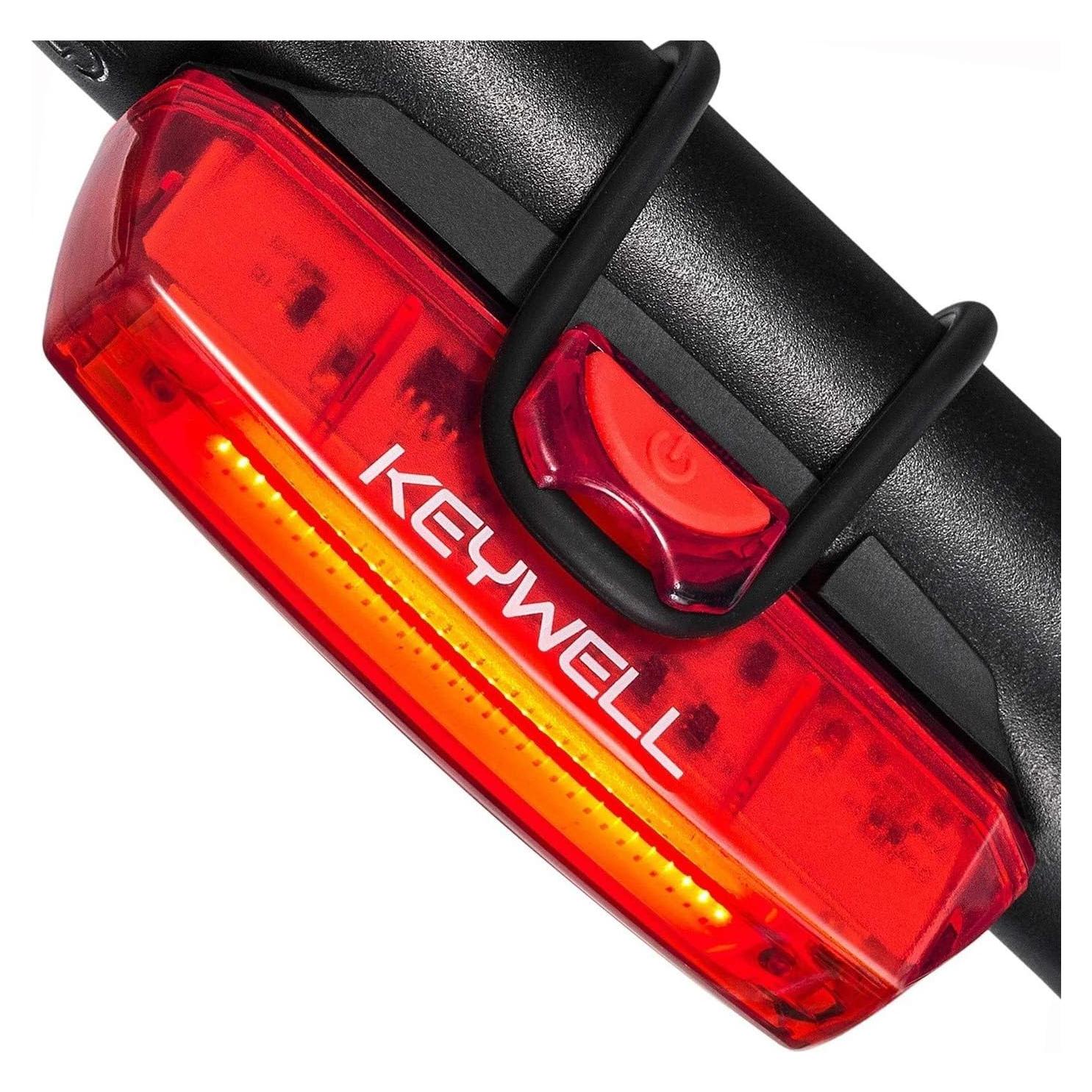 Luz Trasera LED Recargable USB KEYWELL 100 Lúmenes Rojo
