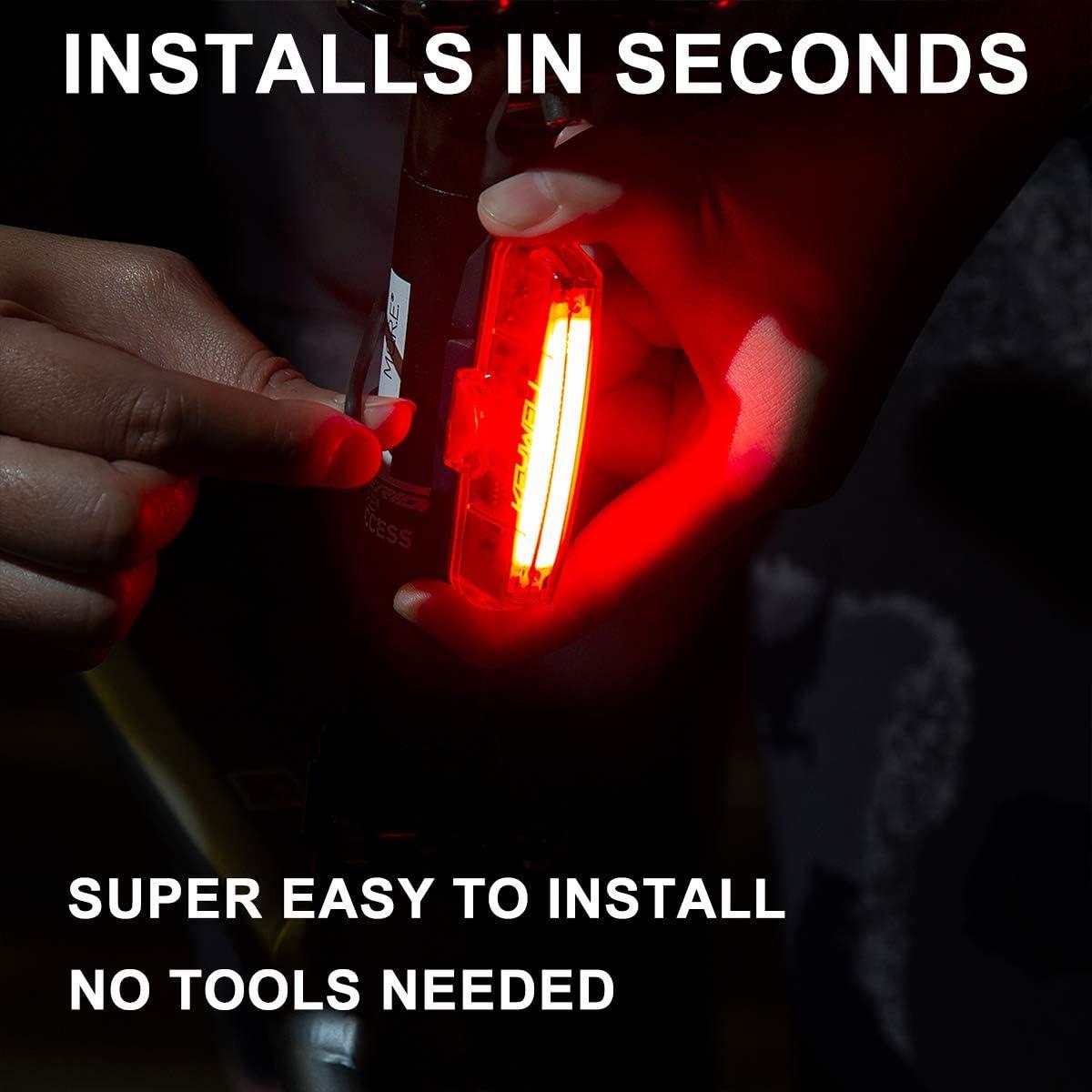 Luz Trasera LED Recargable USB KEYWELL 100 Lúmenes Rojo