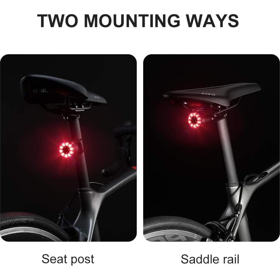 Luz Trasera Recargable Rockbros Q1 Impermeable 5 Modos