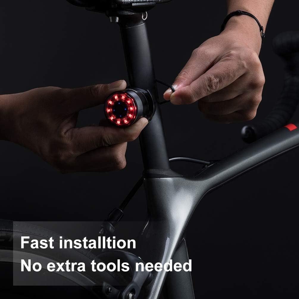 Luz Trasera Recargable Rockbros Q1 Impermeable 5 Modos