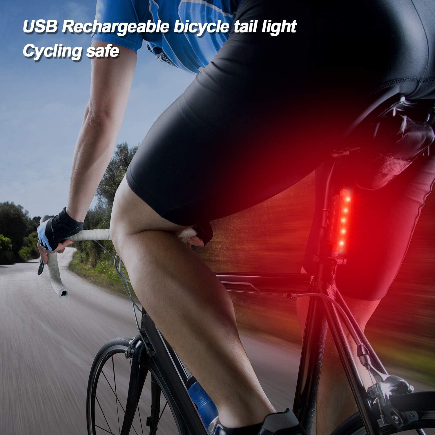 6 Luces para Bicicleta Mudder Recargables USB Impermeables