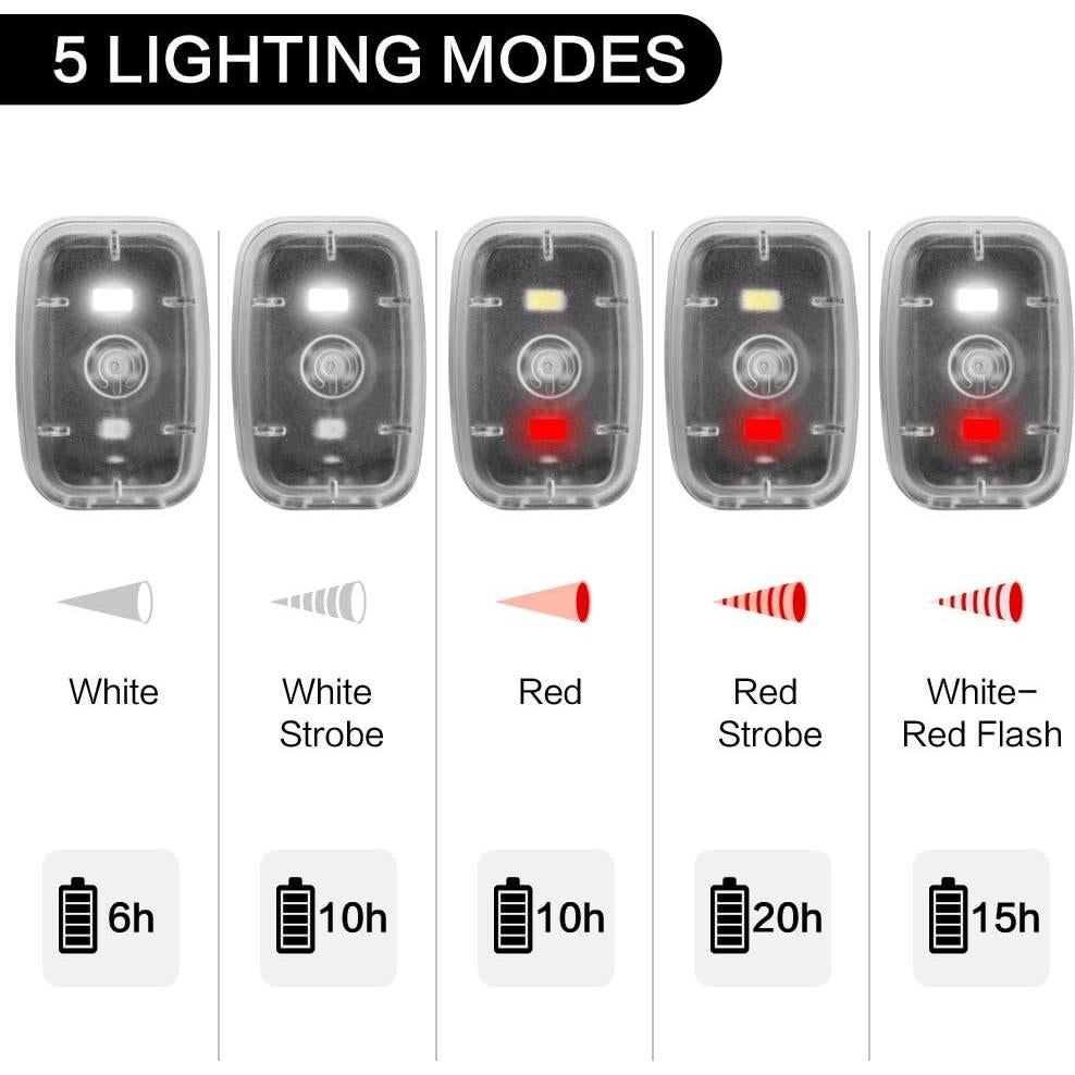 Luz de Seguridad LED MapleSeeker, 5 Modos, Recargable USB