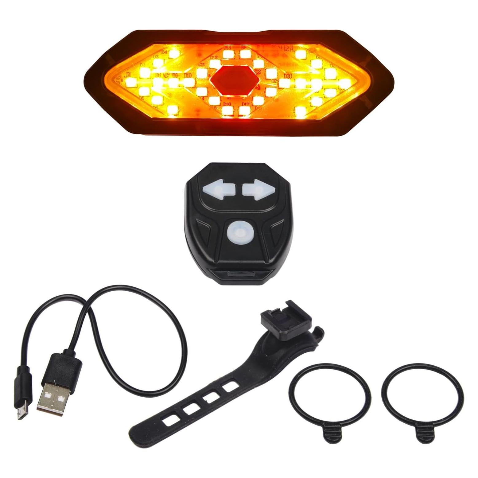Luz Trasera de Bicicleta JHMUERN LED Recargable con Control Remoto