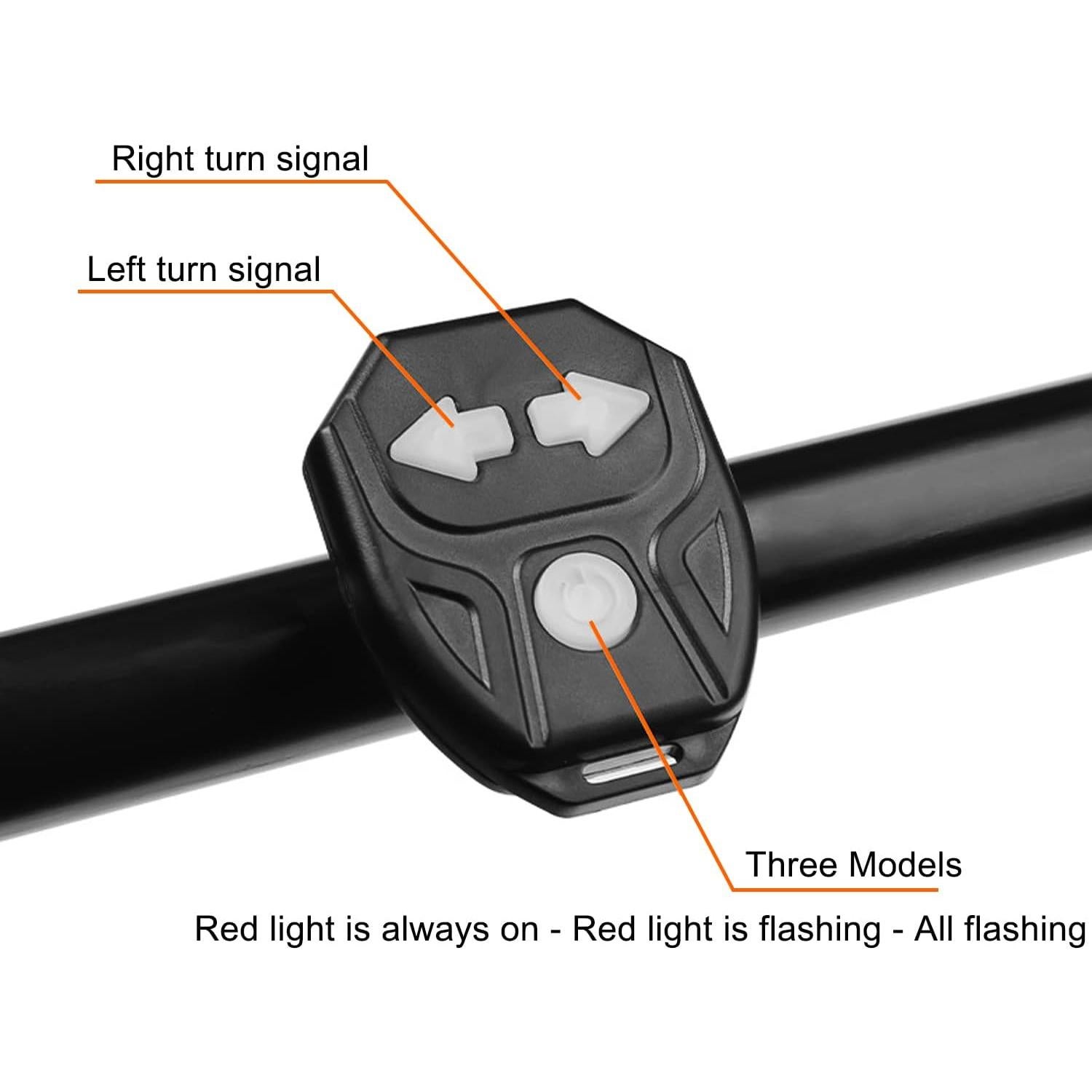 Luz Trasera de Bicicleta JHMUERN LED Recargable con Control Remoto
