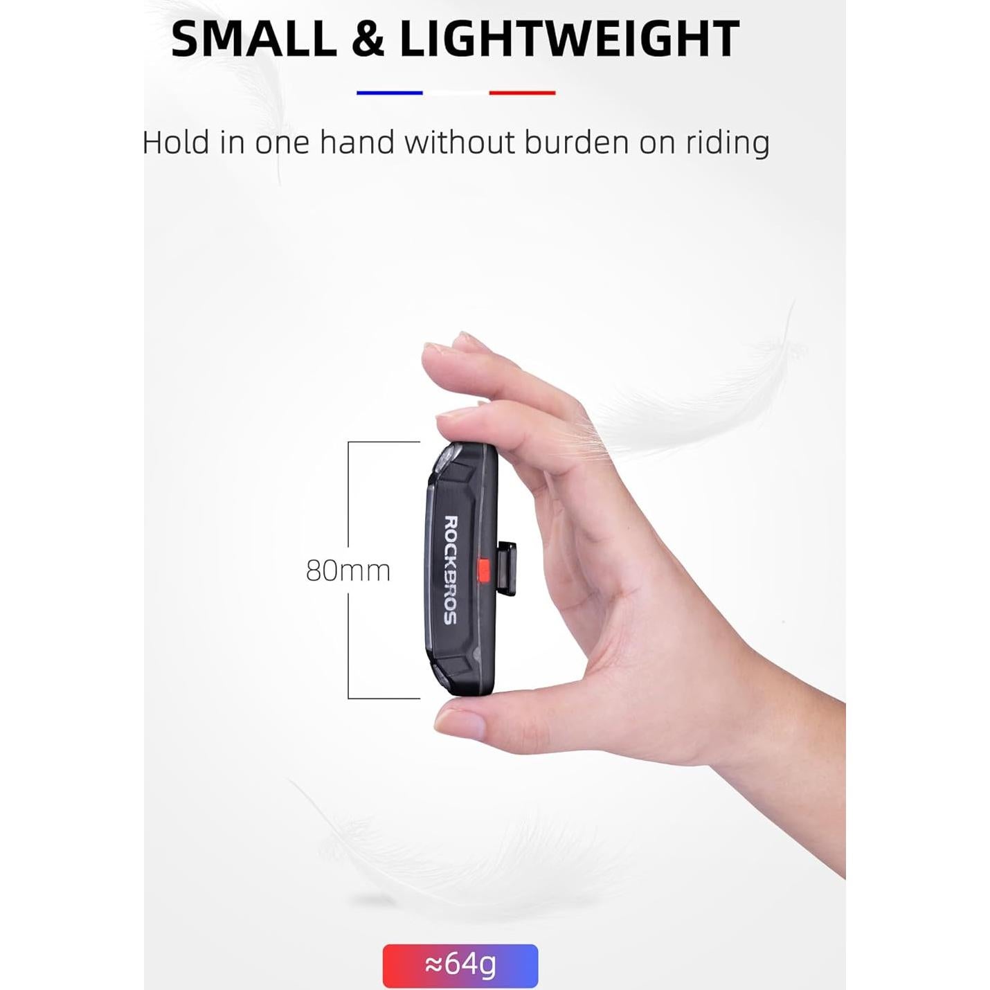 Luz Trasera de Bicicleta ROCKBROS Recargable USB 350 Lúmenes