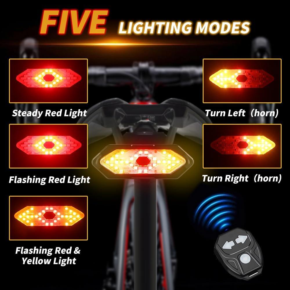 Luz Trasera de Bicicleta Teguangmei con Control Remoto USB