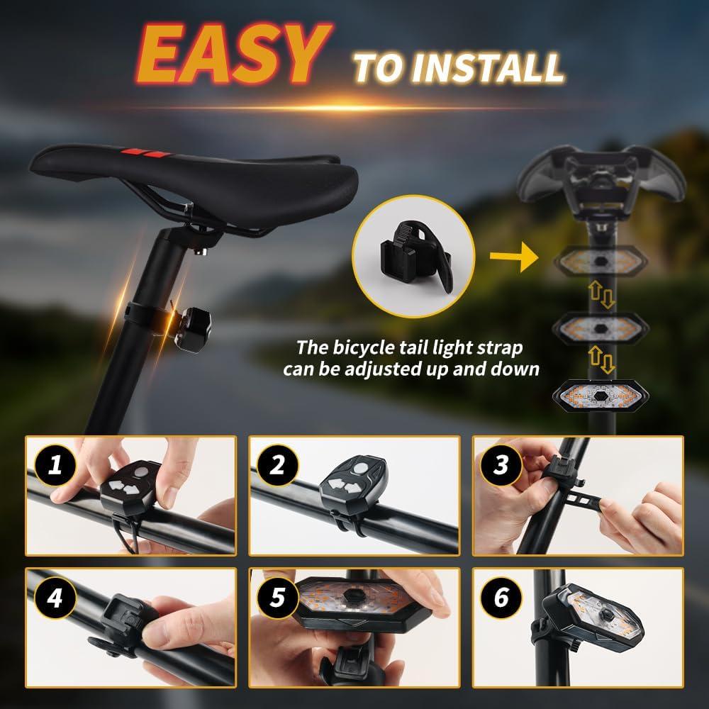 Luz Trasera de Bicicleta Teguangmei con Control Remoto USB