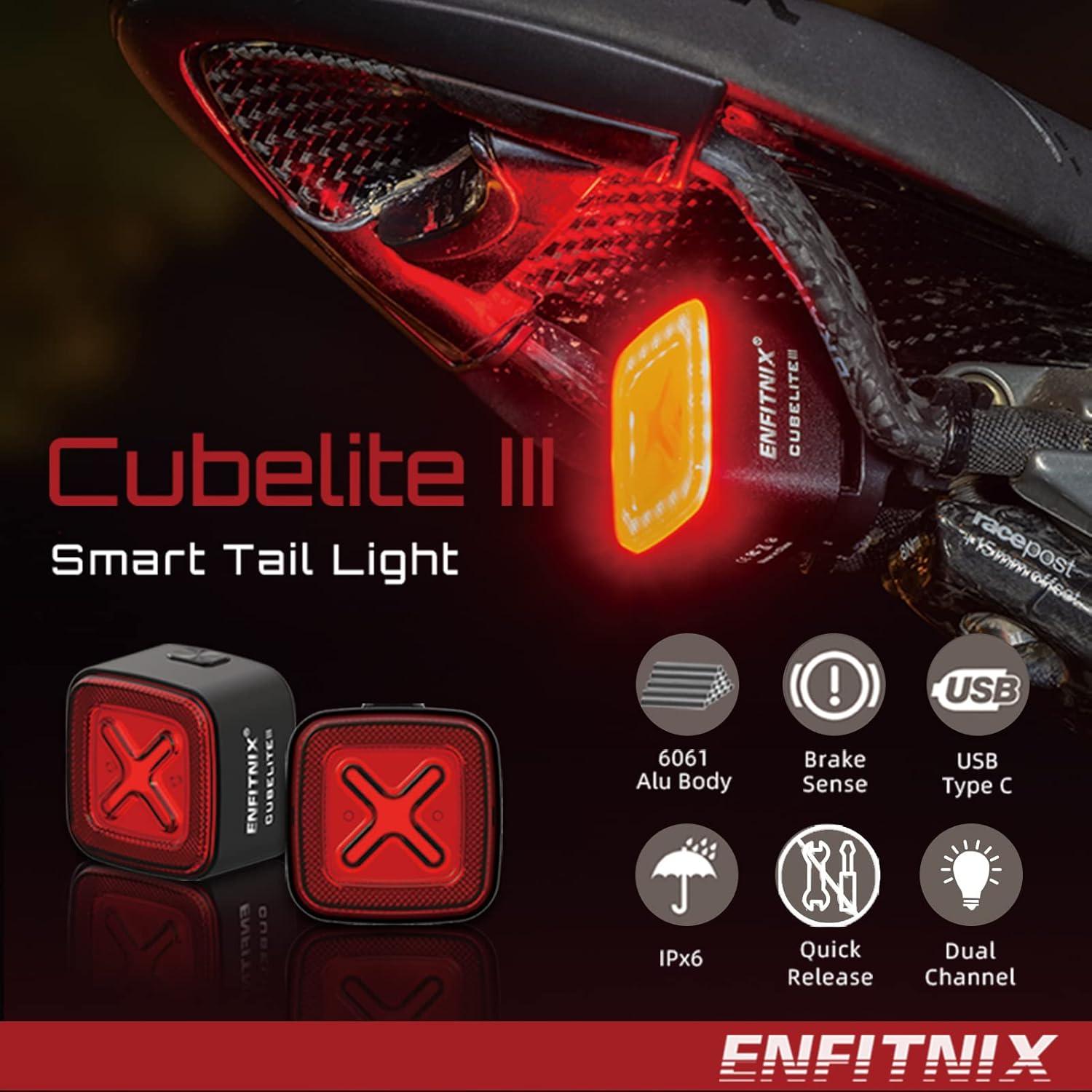 Luz Inteligente para Bicicleta ENFITNIX CUBELITE III LED USB-C
