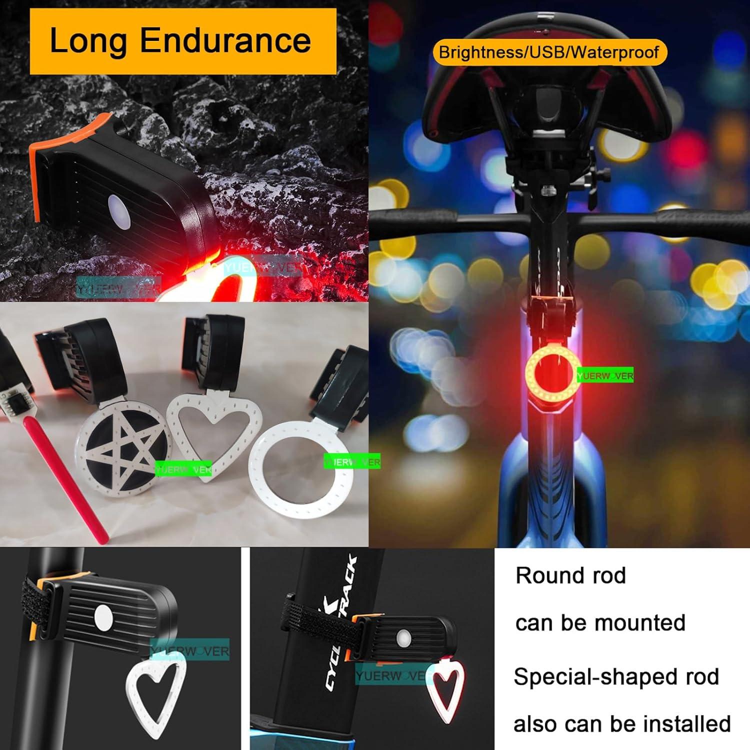 Luz Trasera LED Recargable YUERWOVER para Bicicleta IPX5