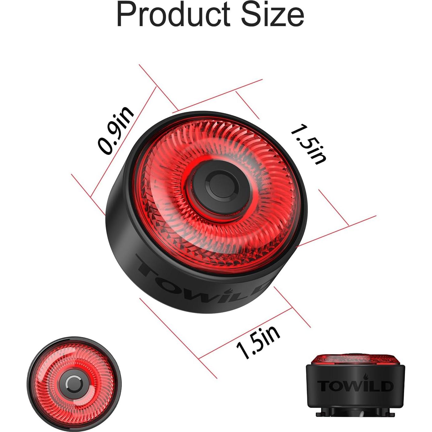 Luz Trasera de Bicicleta TOWILD TL03 LED Recargable IPX6