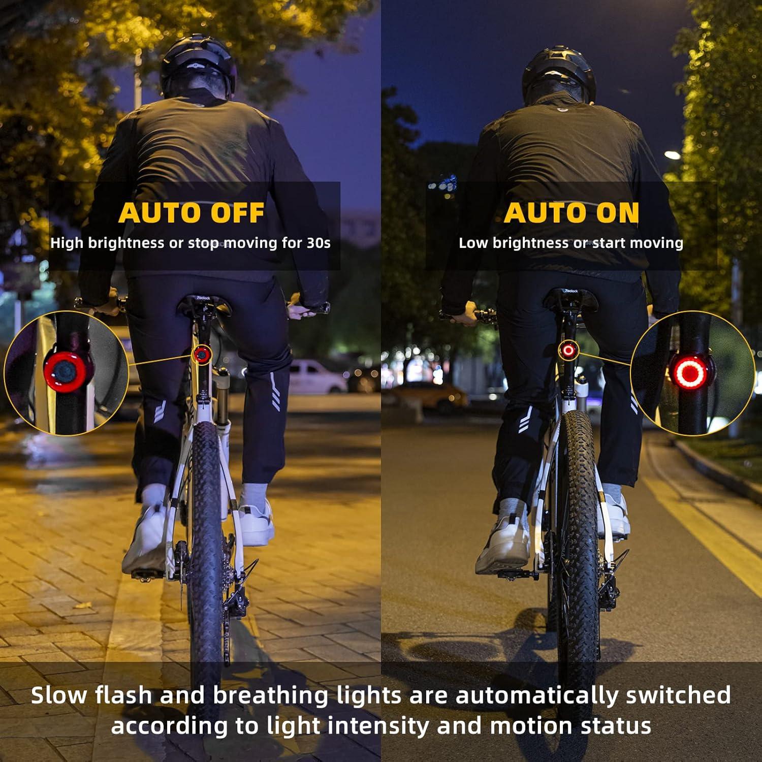 Luz Trasera Recargable ROCKBROS IPX6 para Bicicleta