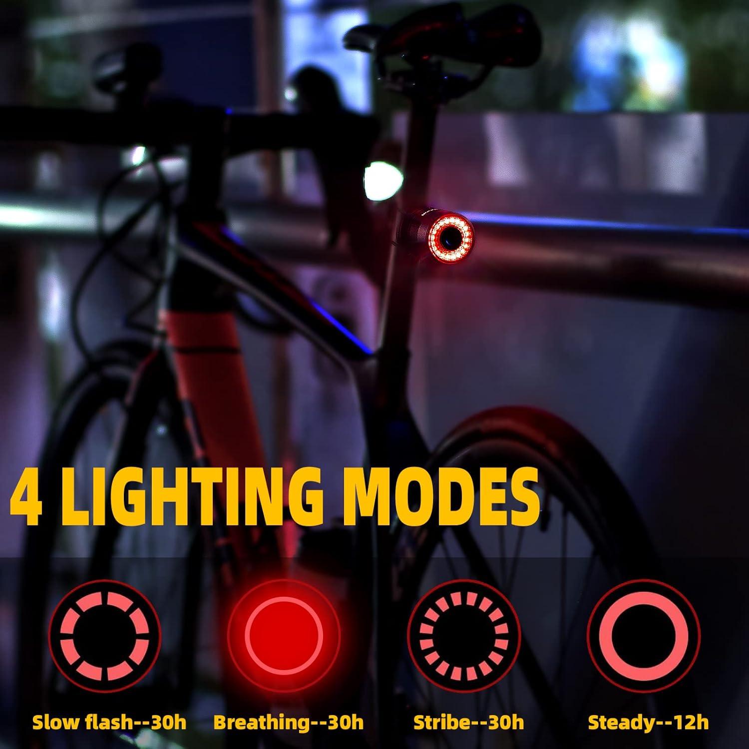 Luz Trasera Recargable ROCKBROS IPX6 para Bicicleta