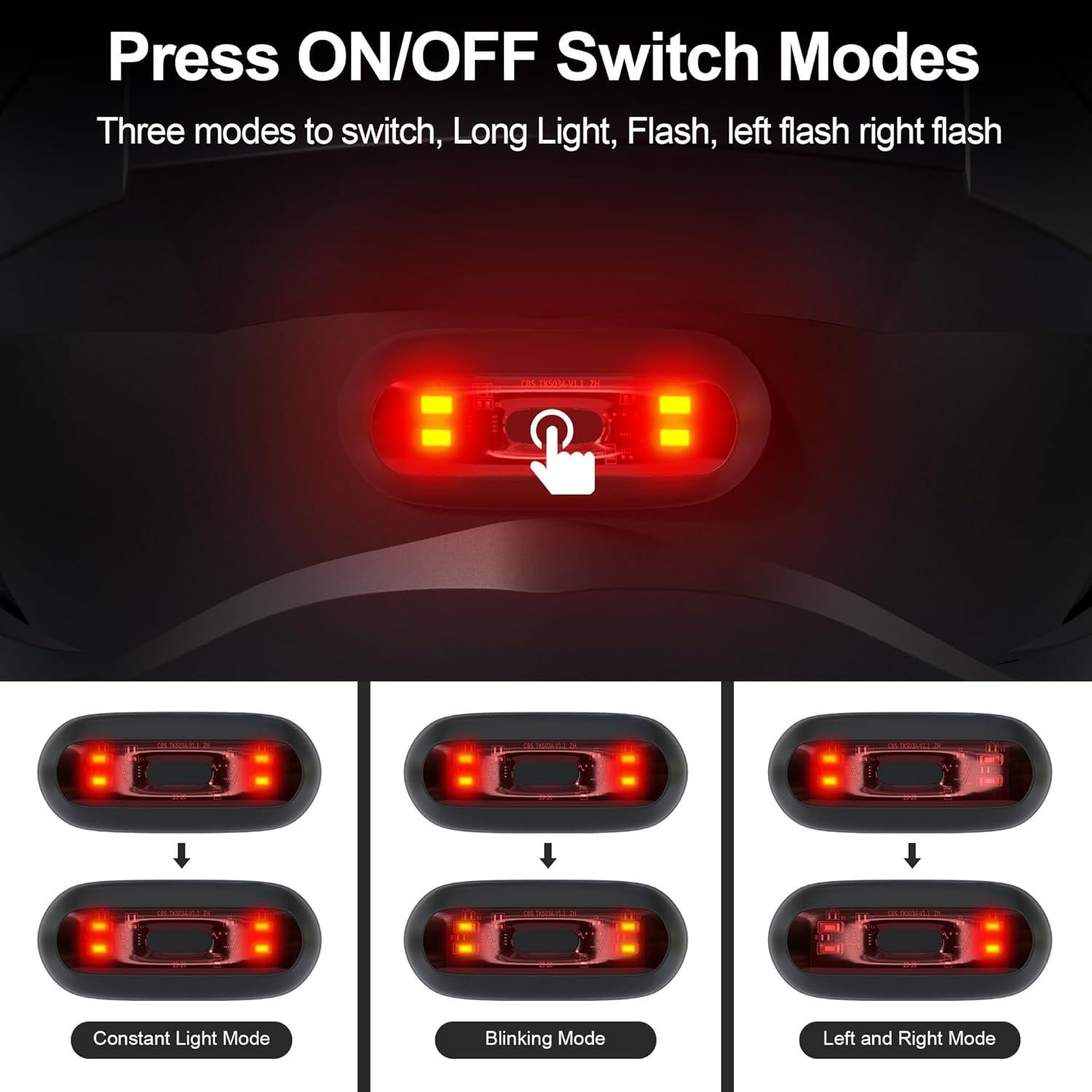 Luz para Casco JAGASOL JS-TKWD-4 LED Impermeable