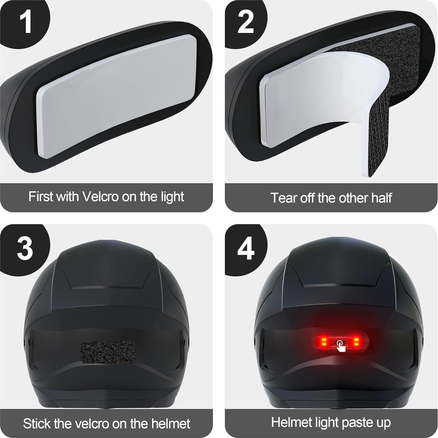 Luz para Casco JAGASOL JS-TKWD-4 LED Impermeable