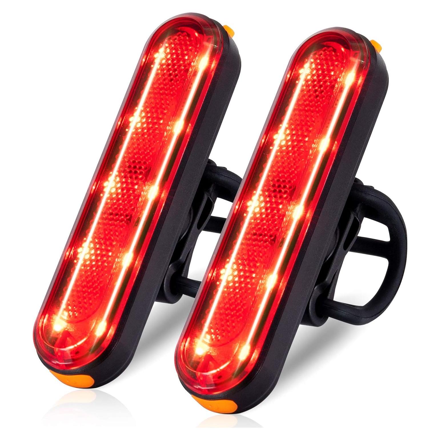 Luces Traseras Recargables TANMORT 120 Lúmenes IP64 2 Pzs