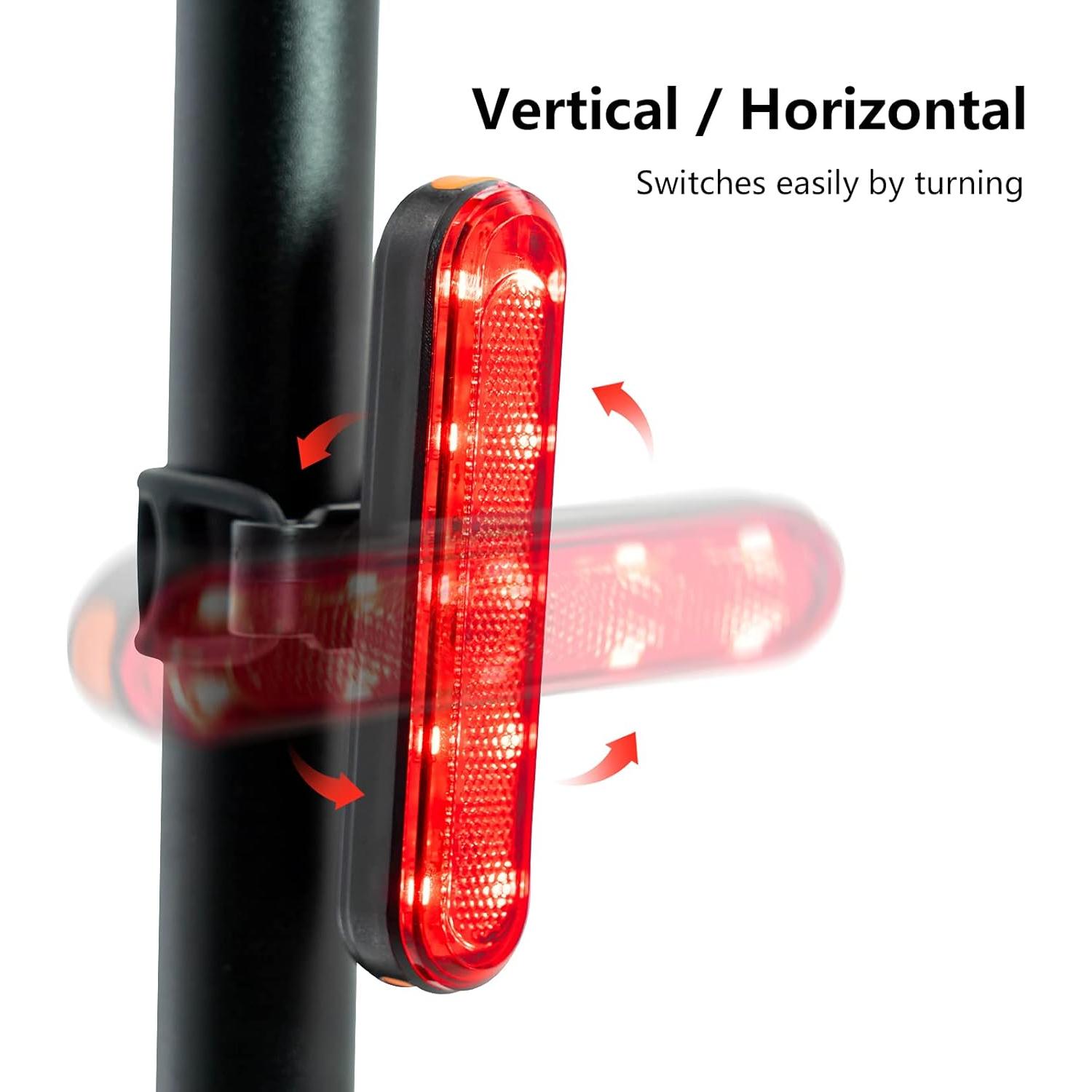 Luces Traseras Recargables TANMORT 120 Lúmenes IP64 2 Pzs