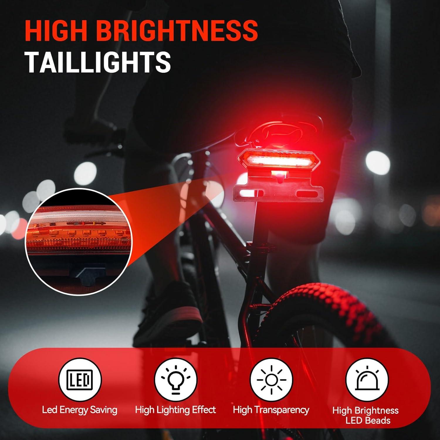 Luz Trasera LED MOONDKIST para Bicicleta Eléctrica 48V