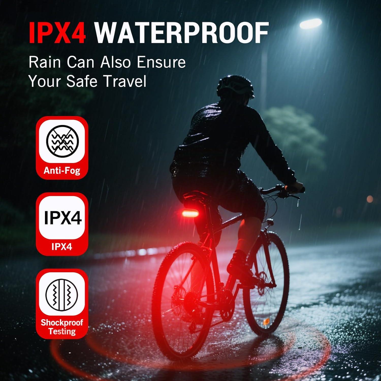 Luz Trasera LED MOONDKIST para Bicicleta Eléctrica 48V